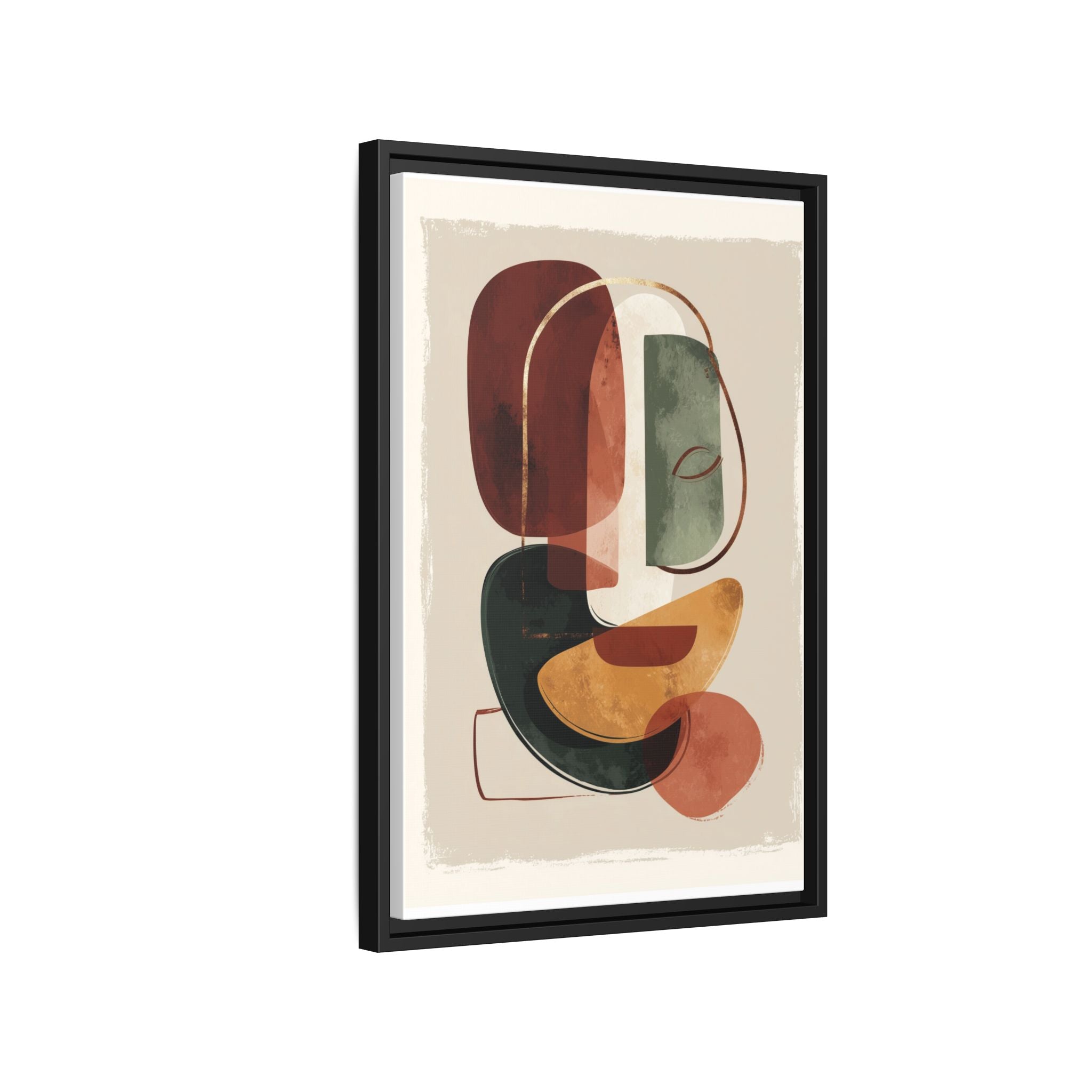 Layered Geometries: Mid-Century Modern Composition, Organic Abstract Design, Translucent Intersecting Shapes   |   Custom Orders Accepted