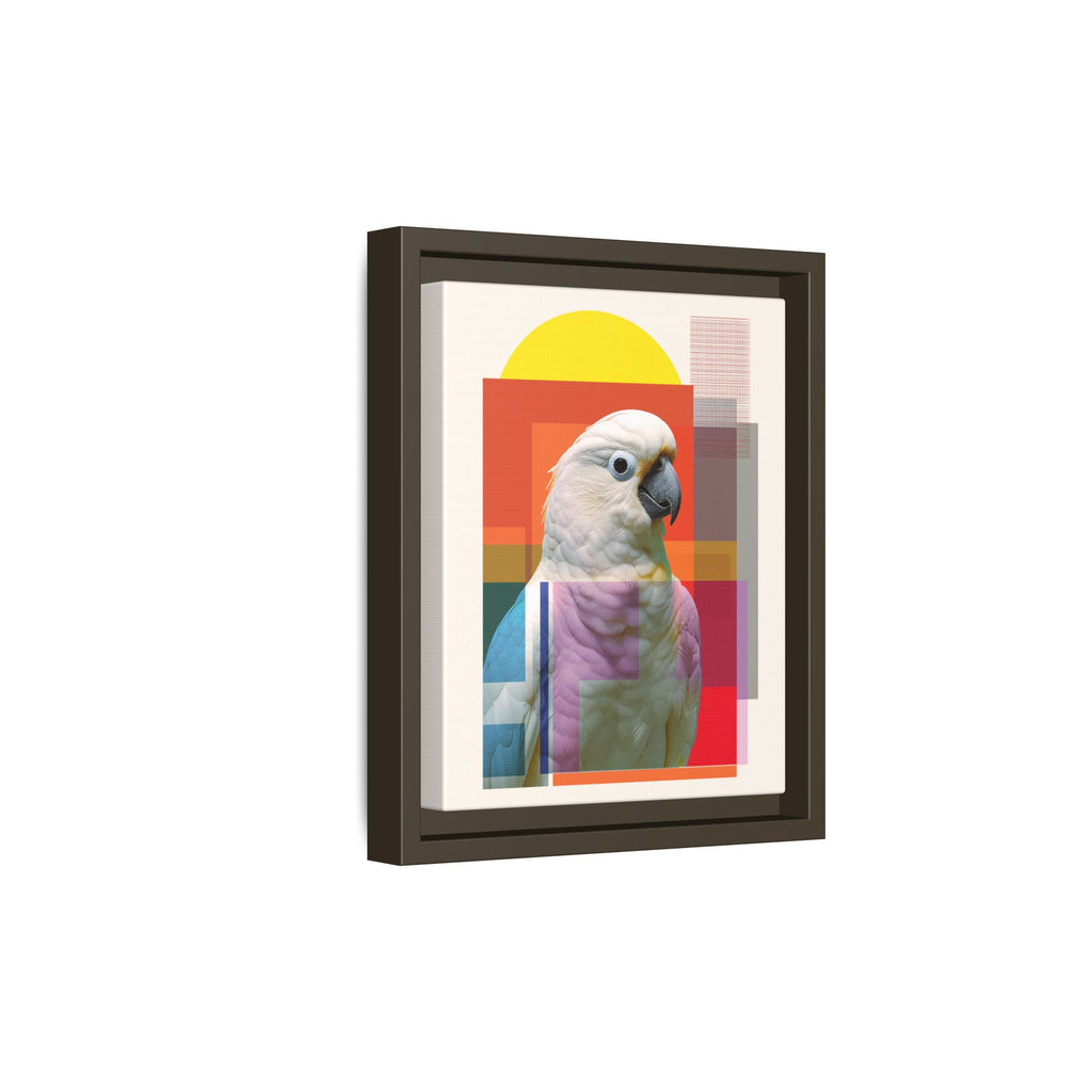 Cockatoo Chromatics Framed Print: Geometric Wildlife Portrait, Contemporary Art Print   |  Personalized & Custom Orders Available