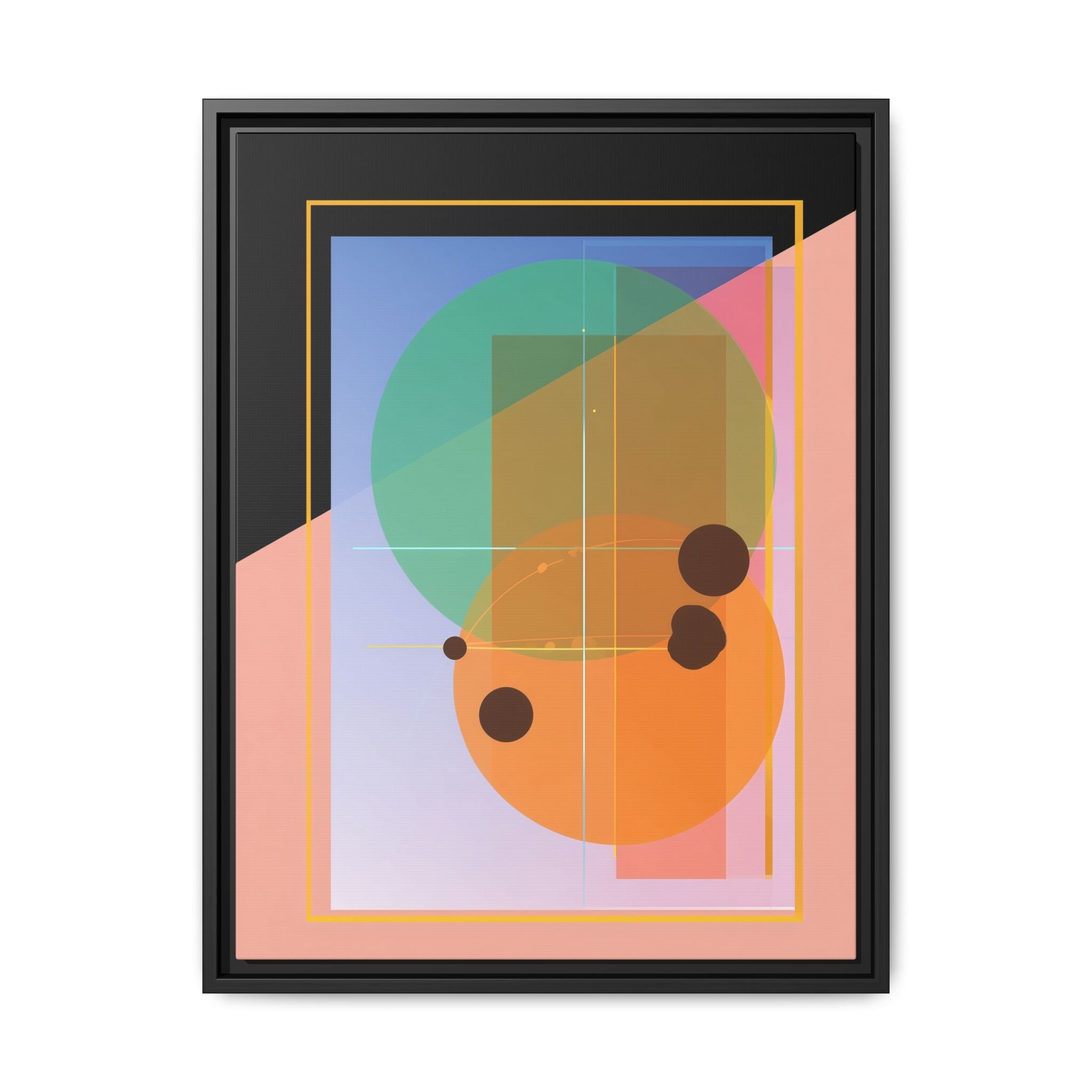 Geometric Harmony: Abstract Composition, Overlapping Shapes, Precision Design   |   Custom Orders Accepted