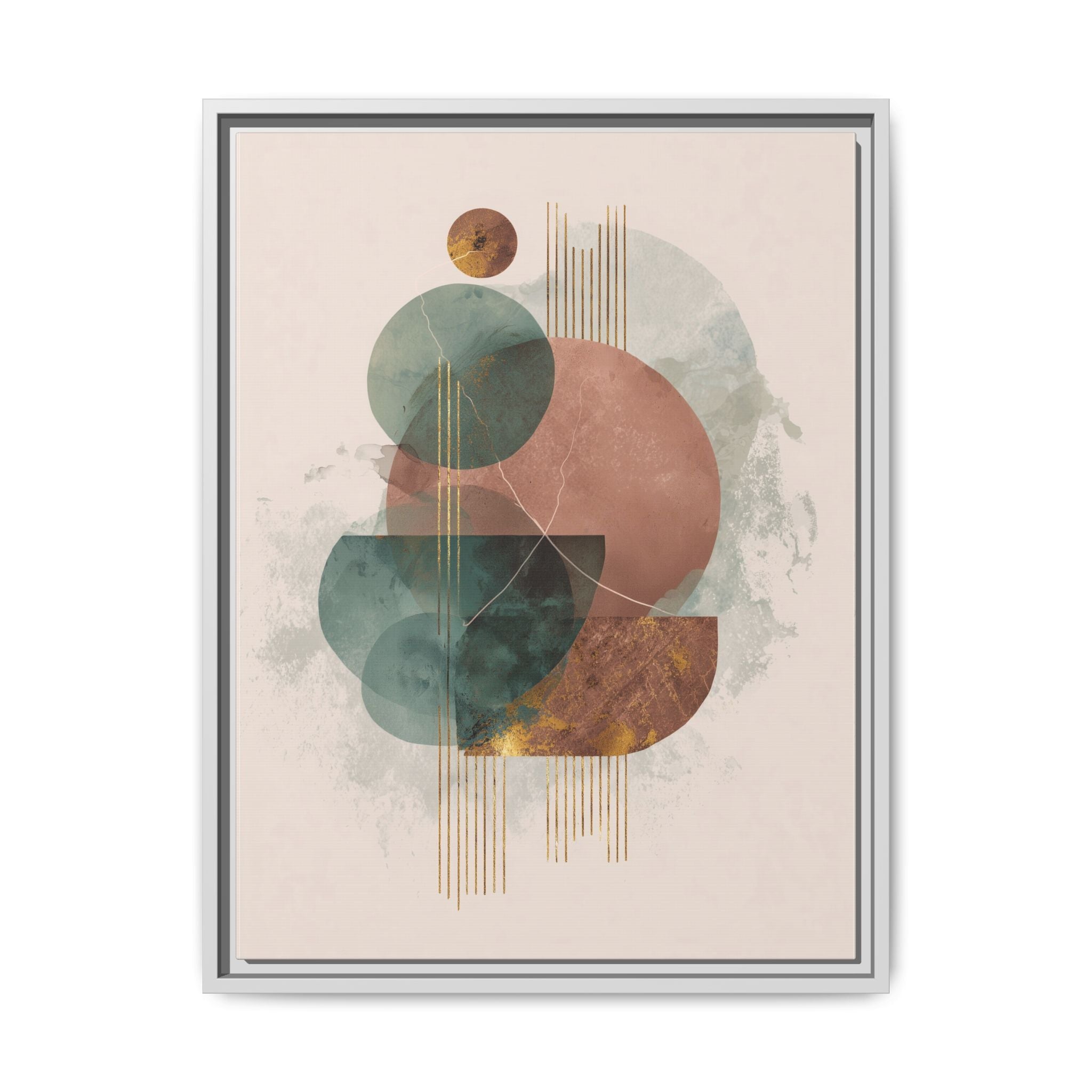 Translucent Geometries: Abstract Circles, Mid-Century Minimalism, Watercolor Layers   |   Custom Orders Accepted