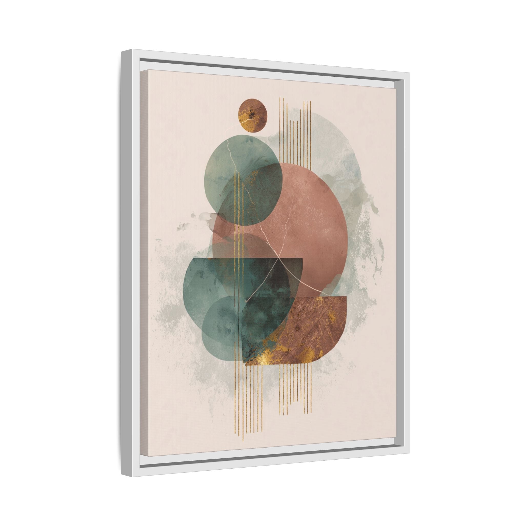 Translucent Geometries: Abstract Circles, Mid-Century Minimalism, Watercolor Layers   |   Custom Orders Accepted