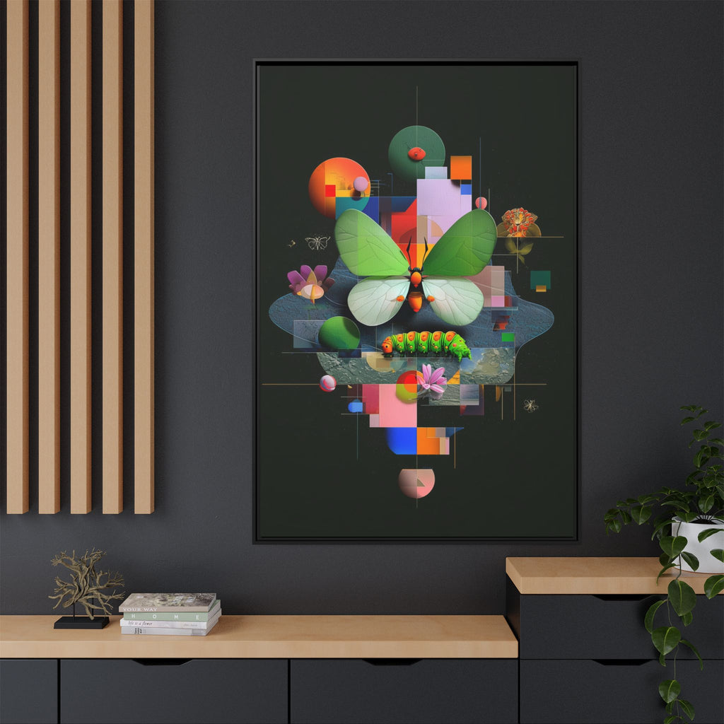 Geometric Metamorphosis: Abstract Nature Composition, Digital Cubist Butterfly Art   |    Custom Orders Available