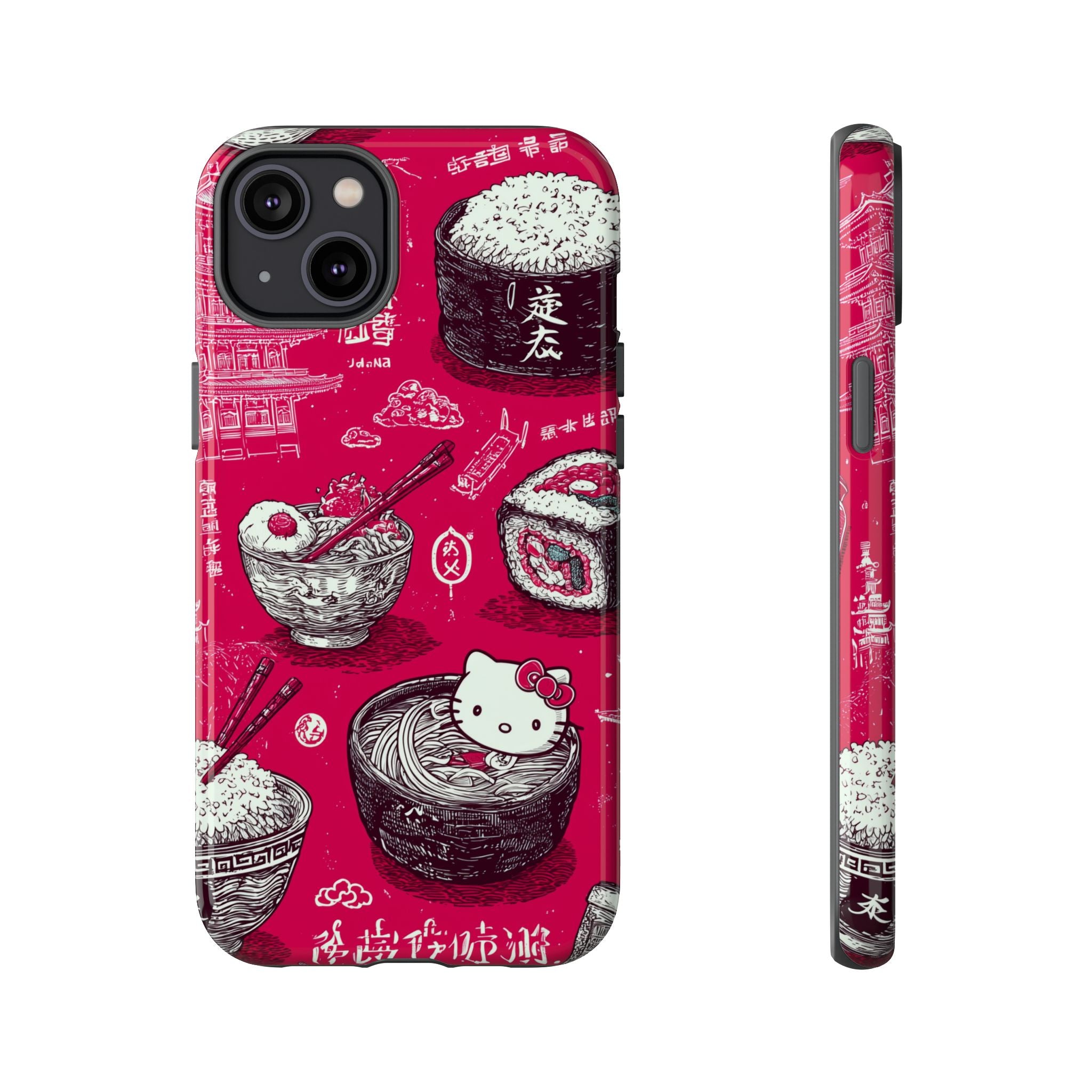 Japanese Kitty Vibrant Phone Case - Tough Case | Funky, Colorful, Unique Design for Personalization, Gift, Accessory, Protection, Trendy