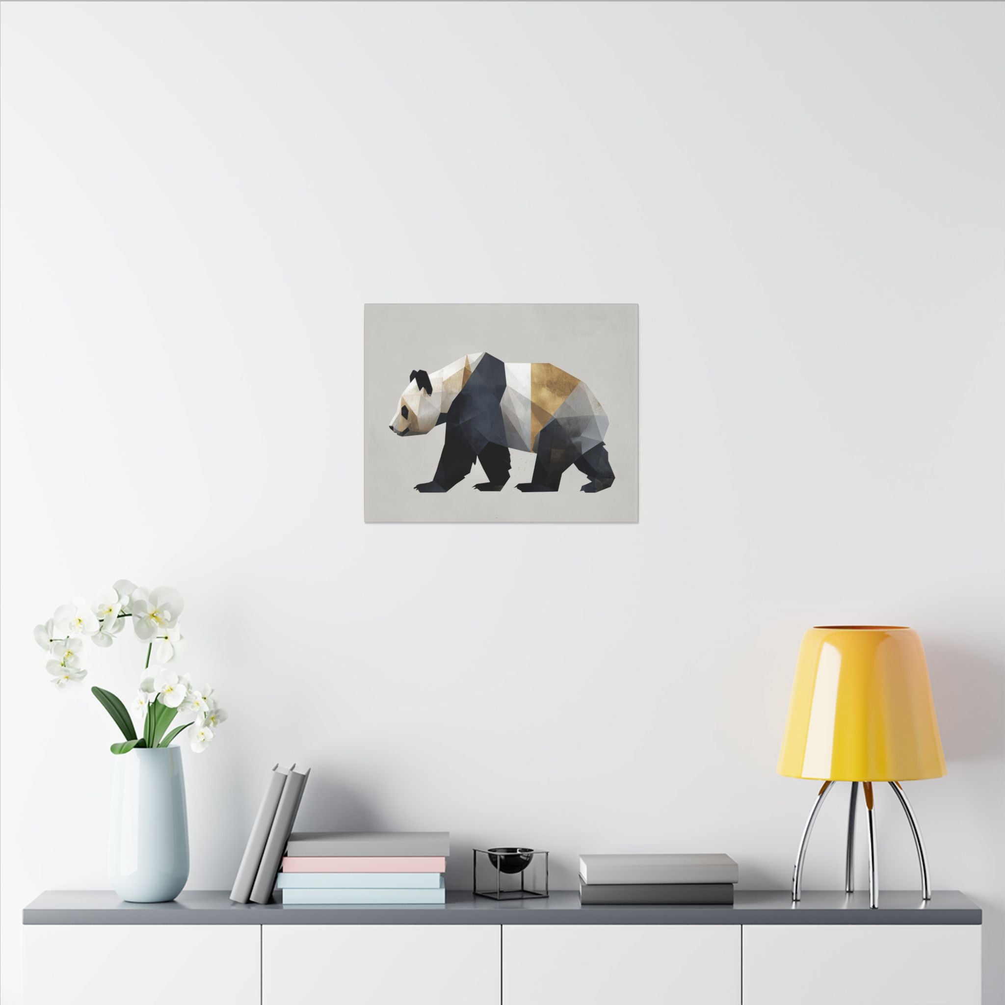 Geometric Panda: Minimalist Digital Art, Polygonal Wildlife Design, Contemporary Graphic Illustration   |  Personalized & Custom Orders