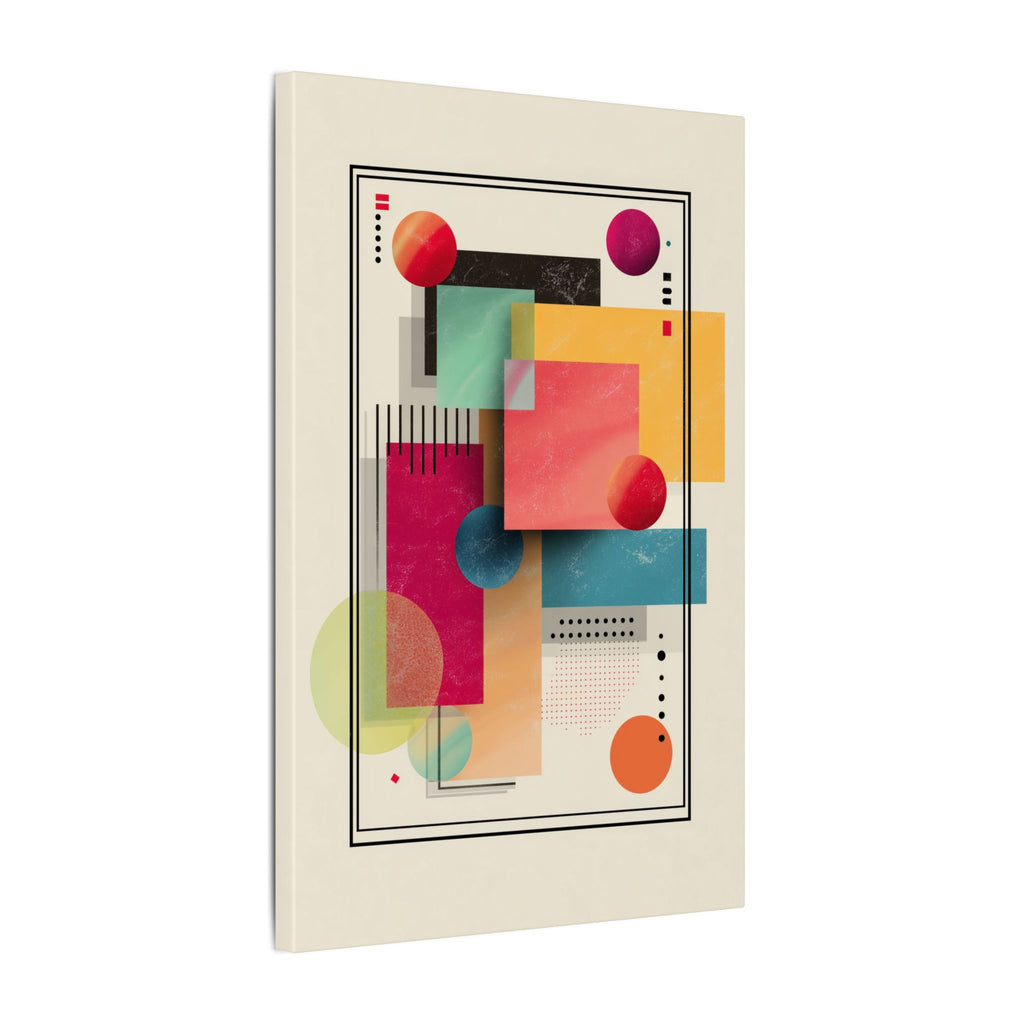 Geometric Dynamism: Bauhaus Abstraction, Translucent Shapes, Modernist Composition   |   Custom Orders Accepted