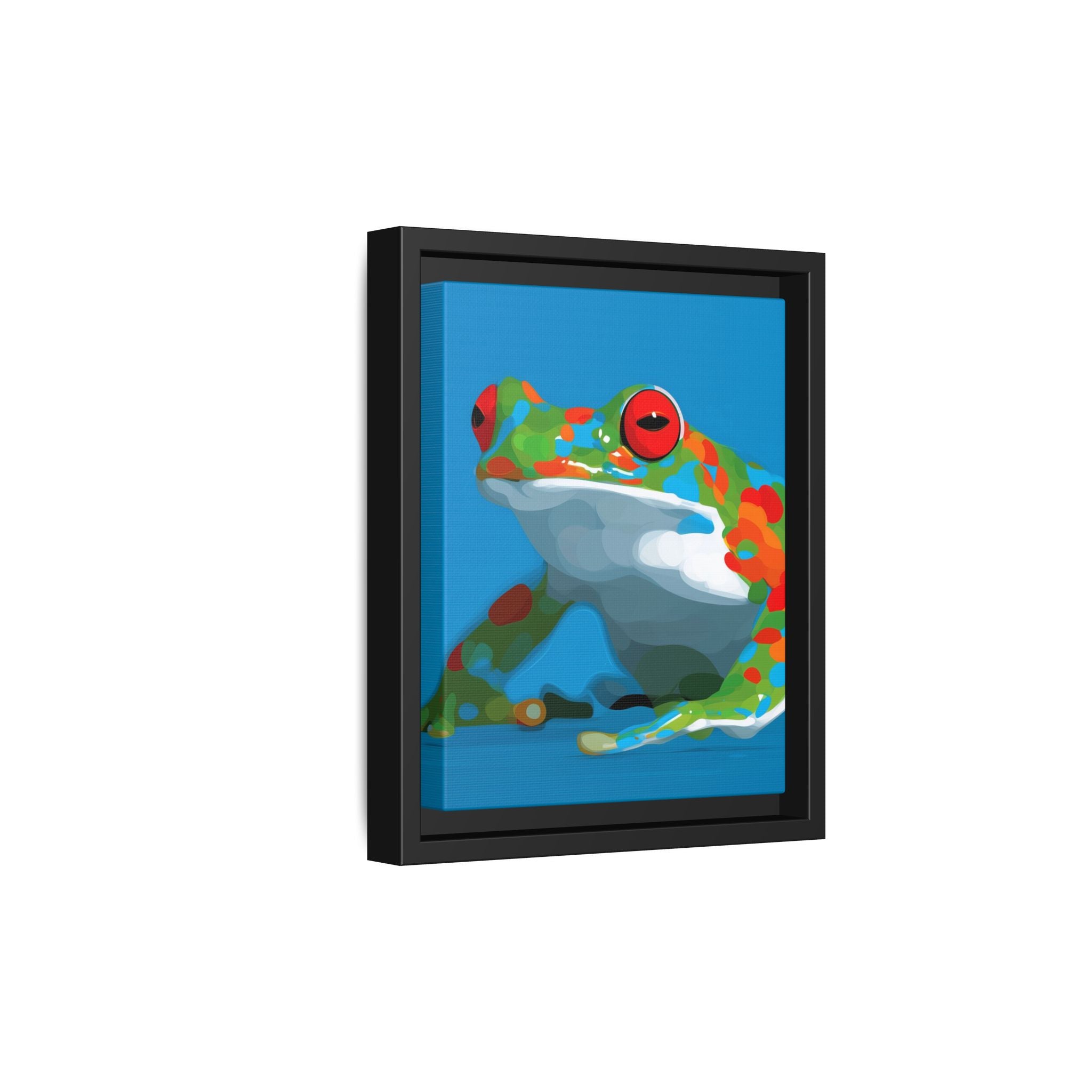 Chromatic Amphibian Framed Print : Mosaic Frog Vector Art, Modern Wildlife Illustration   |  Personalized & Custom Orders Available
