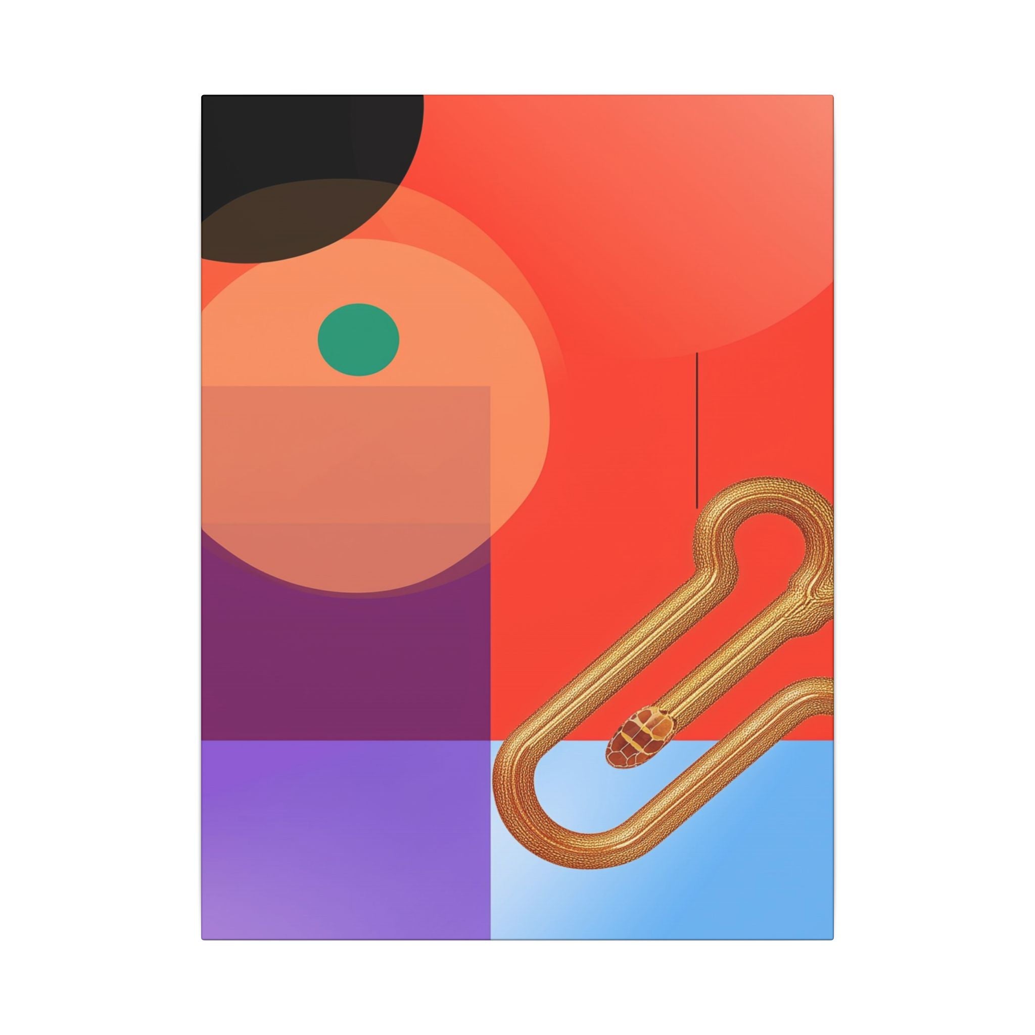 Serpentine Geometry: Abstract Color Fusion, Dimensional Graphic Design, Vibrant Compositional Art   |   Custom Orders Accepted