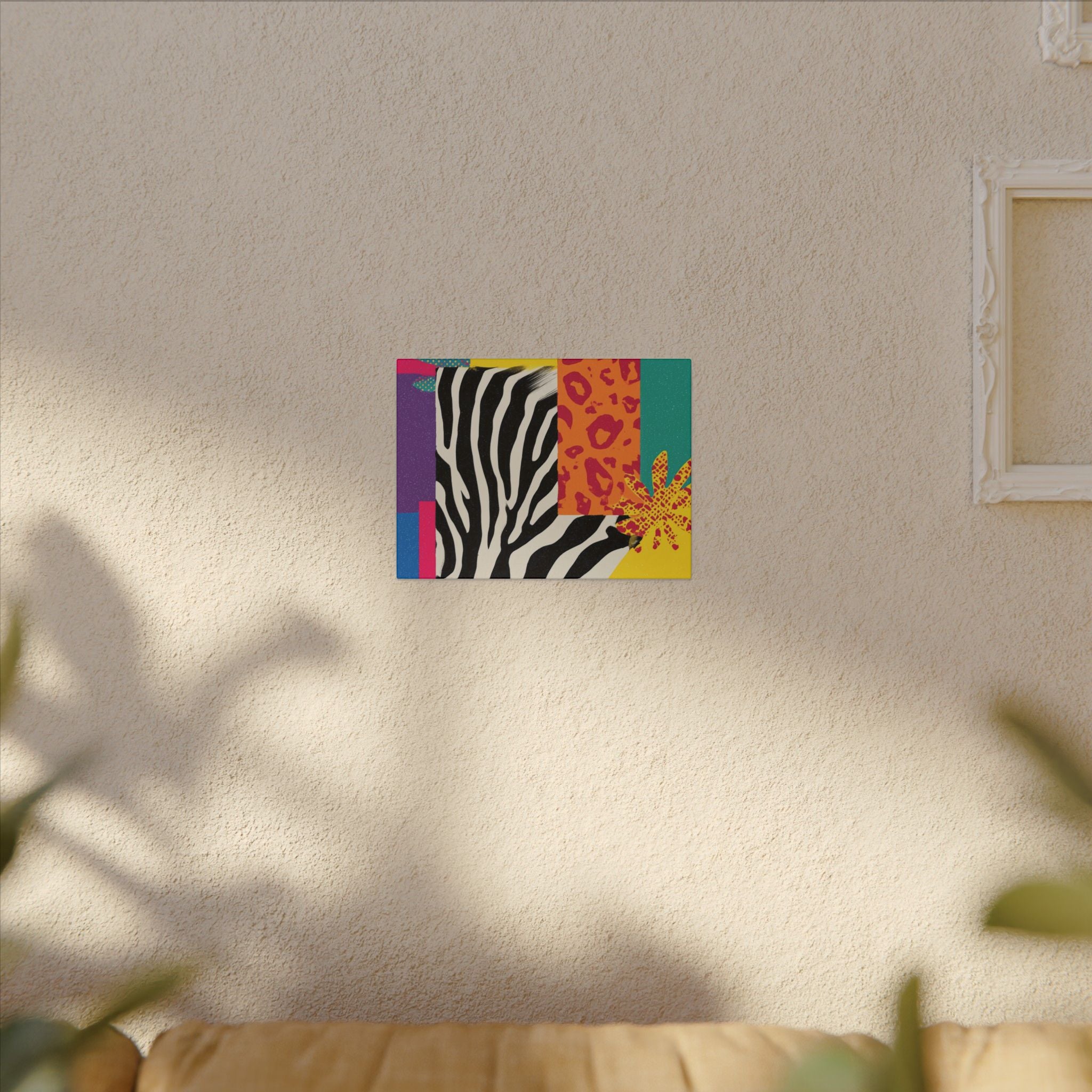 Pop Geometry: Zebra Leopard Fusion, Geometric Color Block, Modern Abstract Design   |   Custom Orders Accepted