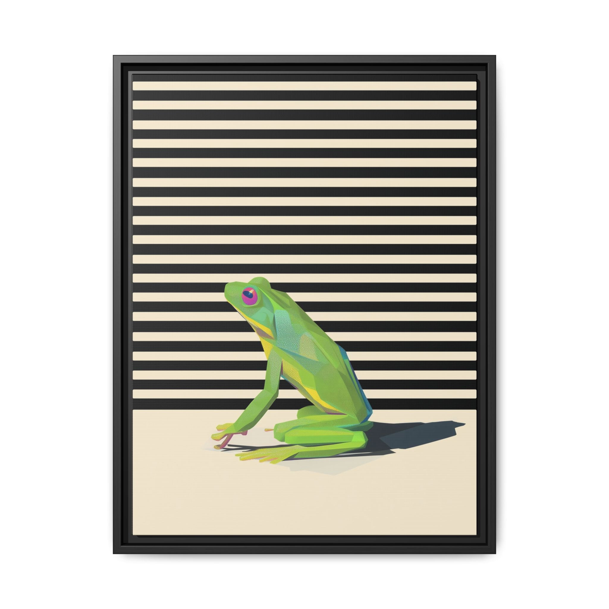 Geometric Frog Persona: Modern Wildlife Illustration, Vibrant Graphic Design   |  Personalized & Custom Orders Available
