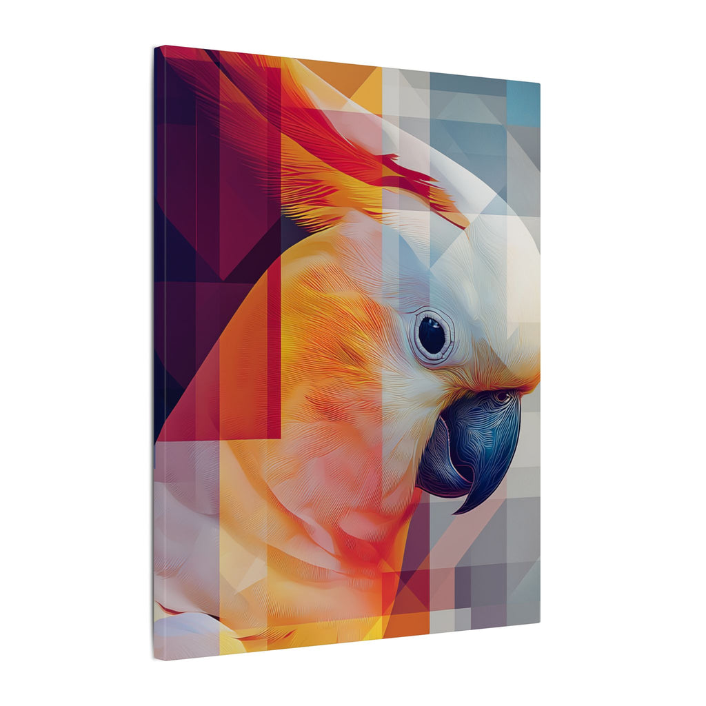 Prismatic Parrot: Geometric Digital Portrait, Fractured Mosaic Avian Art   |    Custom Orders Available
