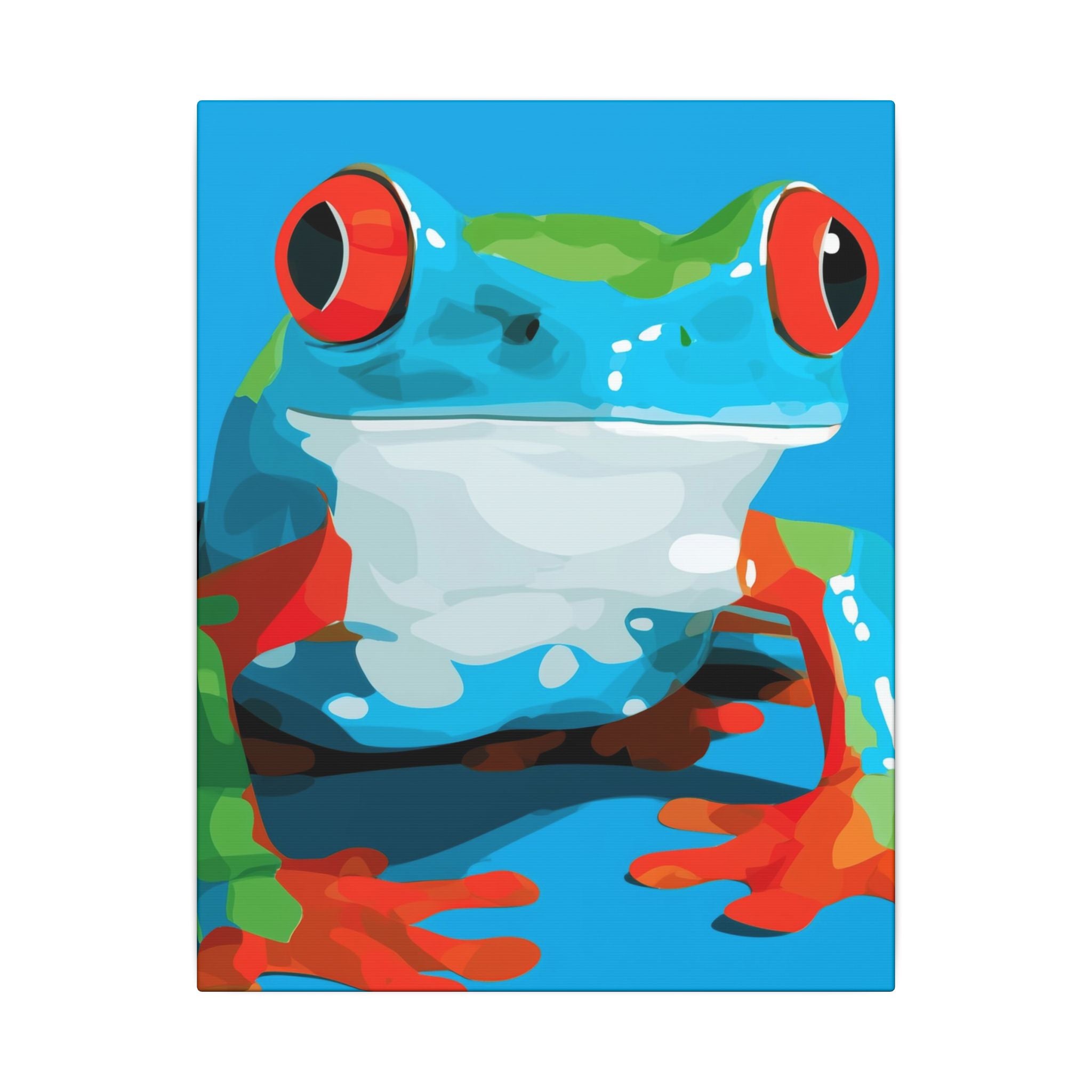 Chromatic Amphibian: Geometric Frog Art, Vibrant Digital Illustration   |    Custom Orders Available