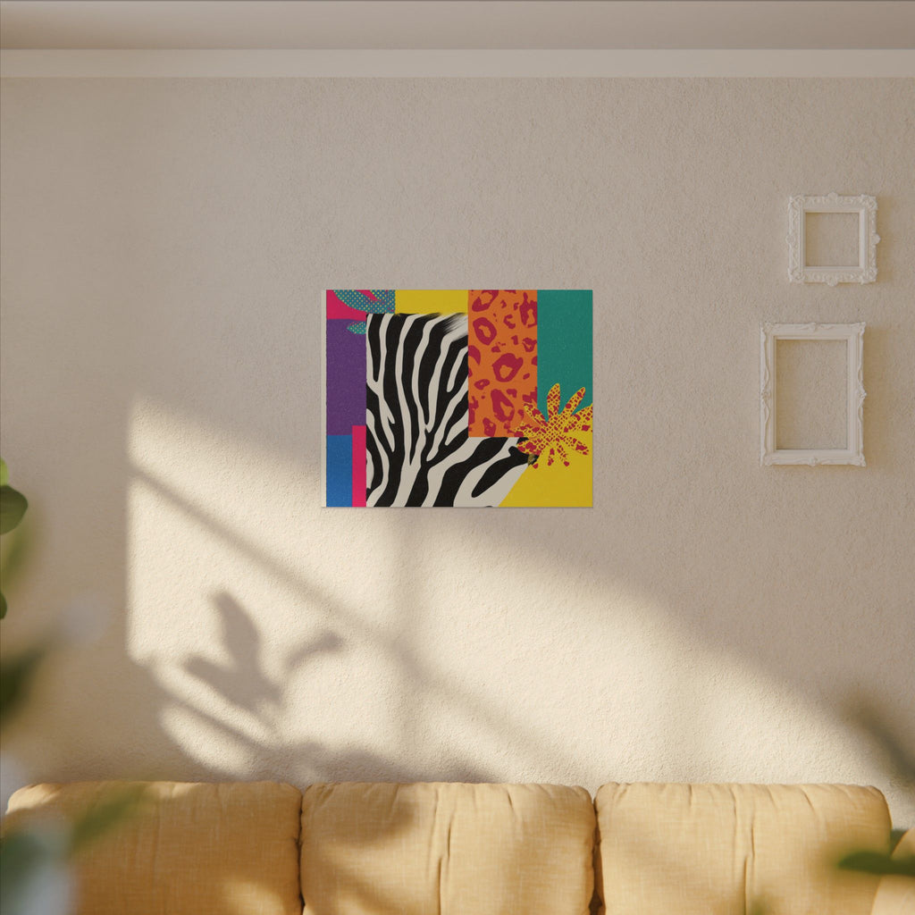 Pop Geometry: Zebra Leopard Fusion, Geometric Color Block, Modern Abstract Design   |   Custom Orders Accepted