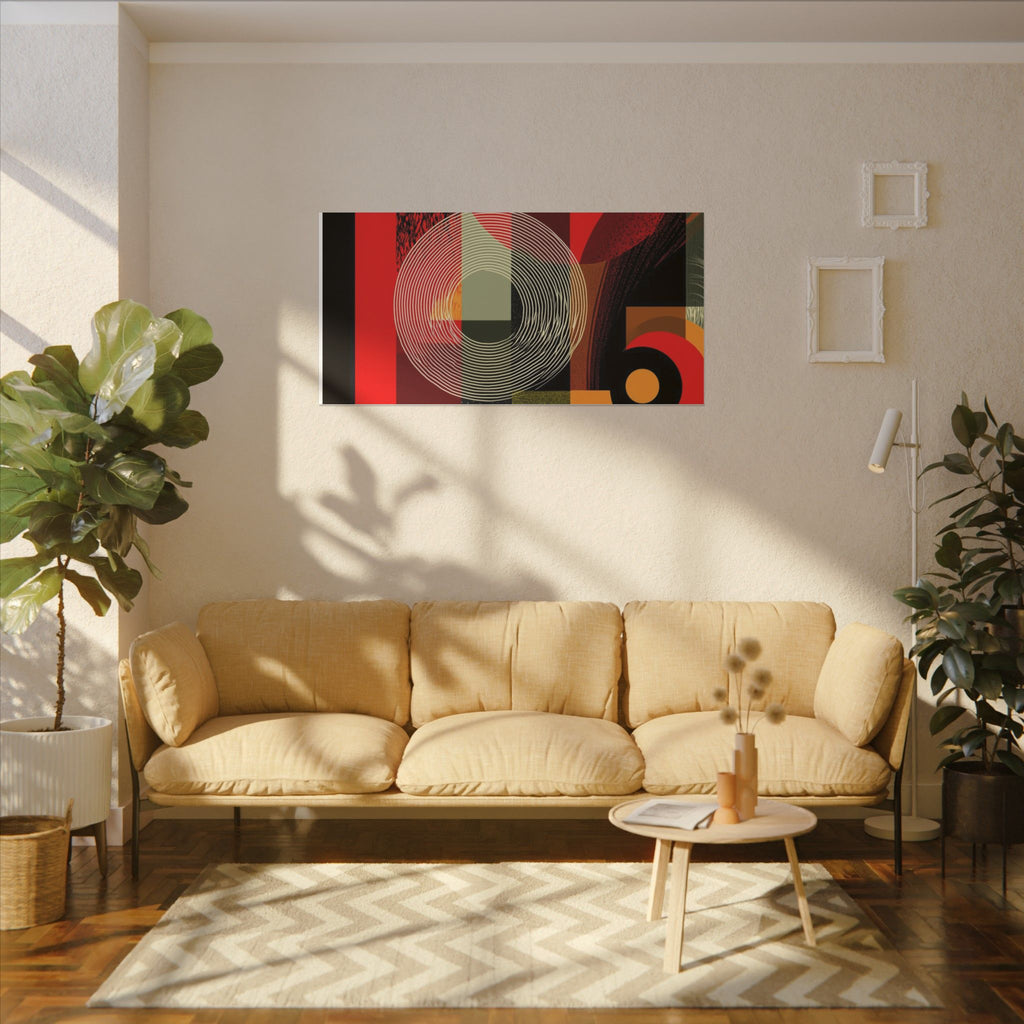 Geometric Convergence: Mid-Century Modern Abstract, Constructivist Design Principles, Bold Chromatic Composition   |   Custom Orders