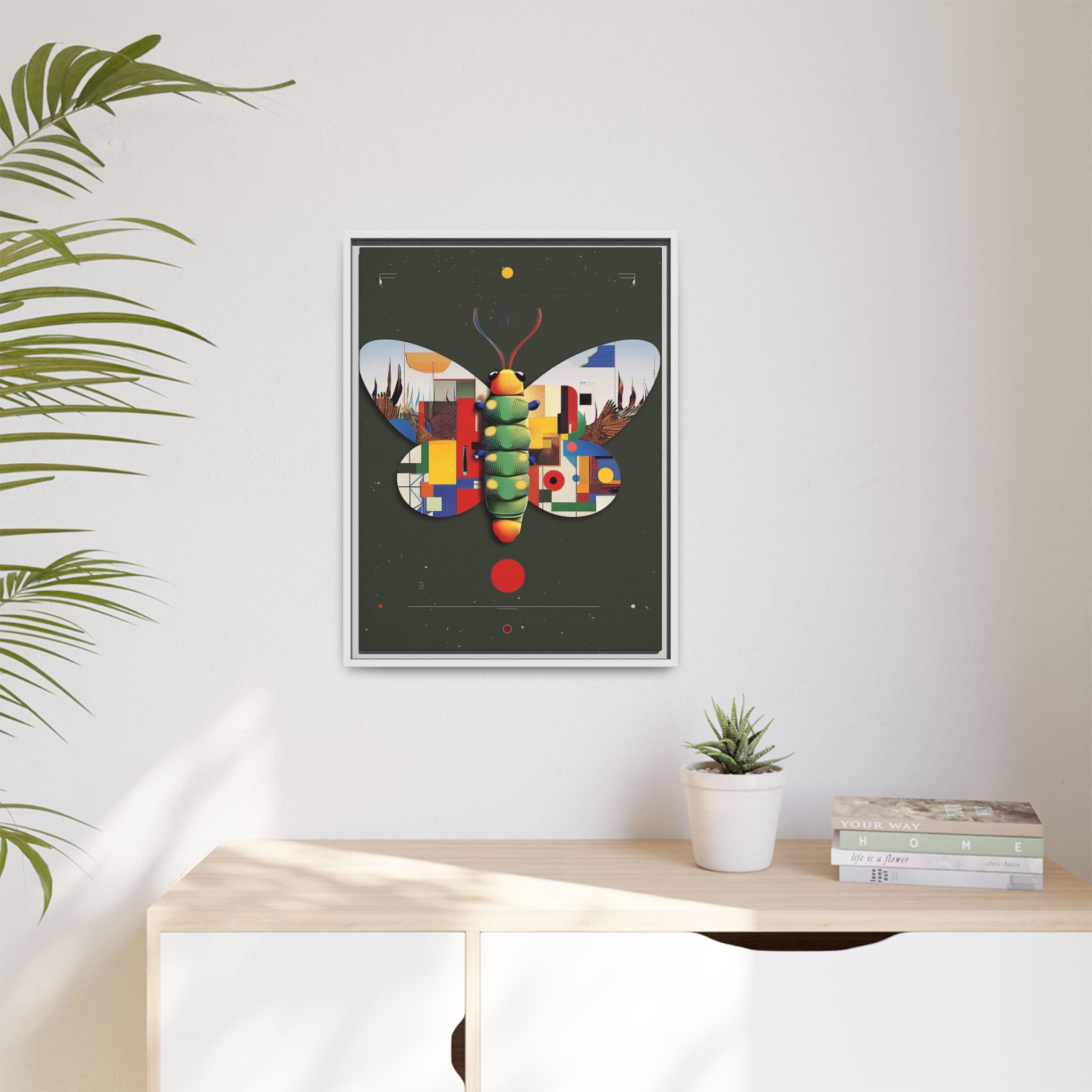 Geometric Butterfly: Bauhaus Digital Mosaic, Technological Nature Composition   |    Custom Orders Available