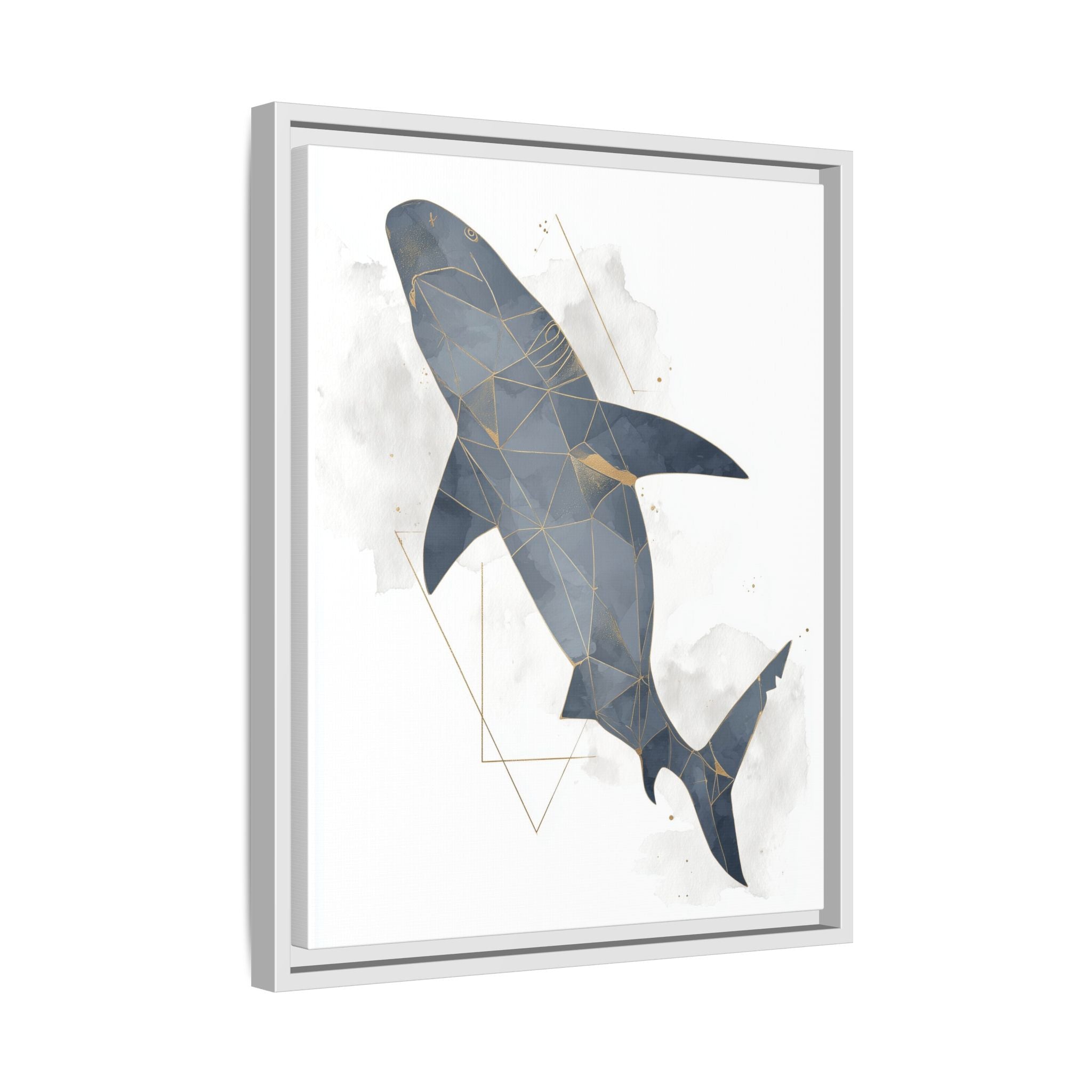 Aquatic Geometry: Shark Polygon Abstraction, Oceanic Digital Art   |  Personalized & Custom Orders Available