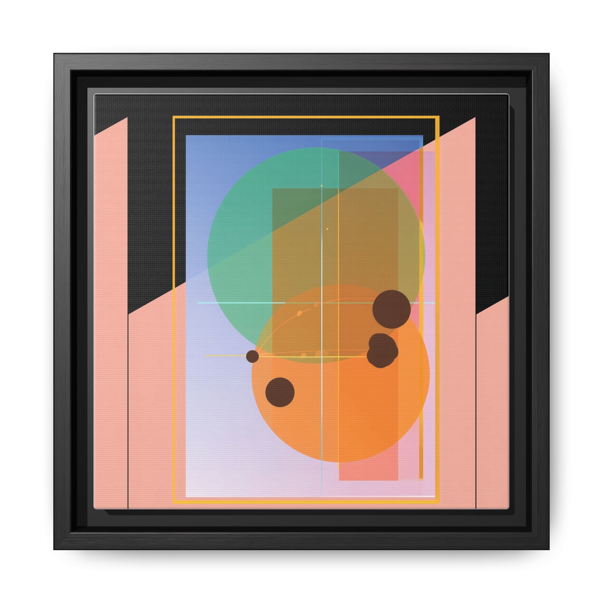 Geometric Harmony: Abstract Composition, Overlapping Shapes, Precision Design   |   Custom Orders Accepted