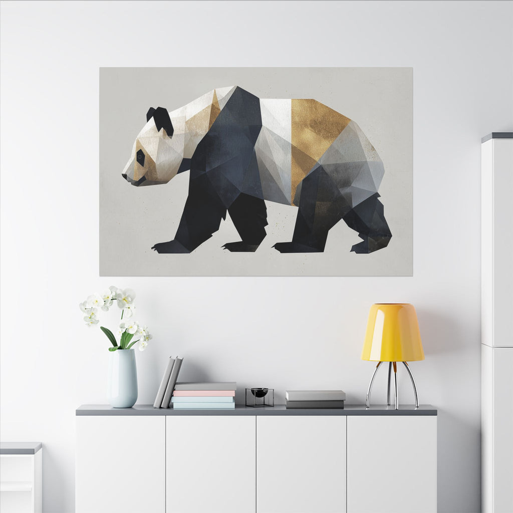 Geometric Panda: Minimalist Digital Art, Polygonal Wildlife Design, Contemporary Graphic Illustration   |  Personalized & Custom Orders