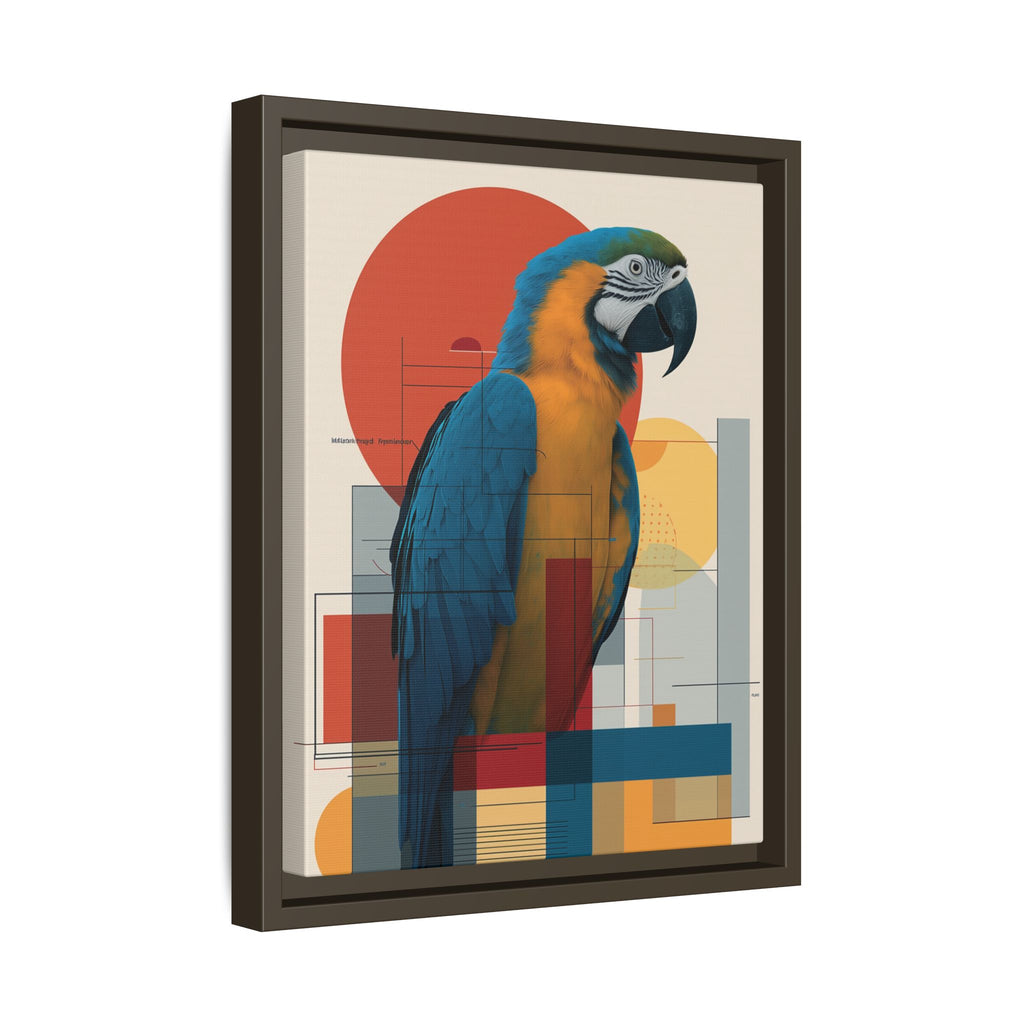 Macaw in Geometric Harmony: Modern Avian Portrait, Architectural Abstract Composition   |    Custom Orders Available