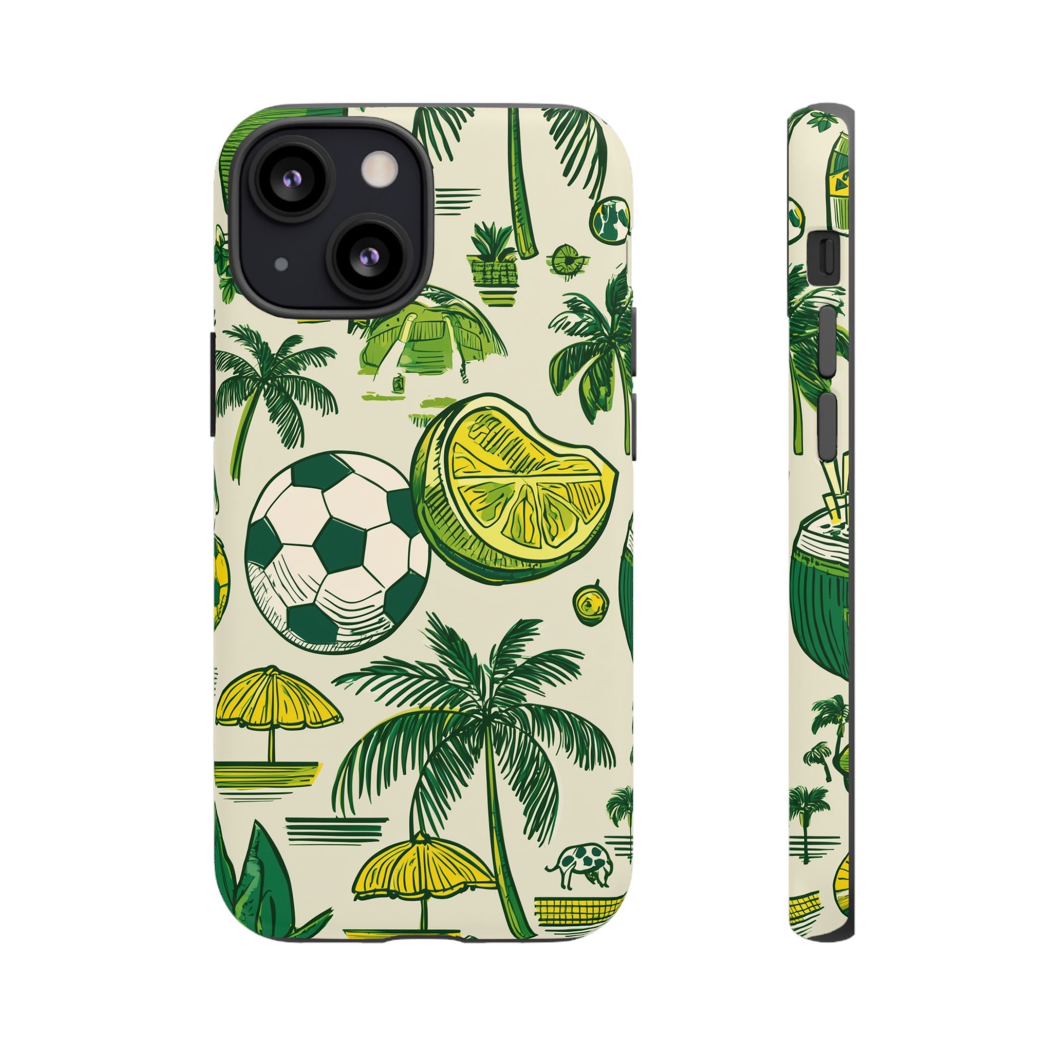Summer Tough Cases: Sporty Tropical Phone Case, Fun Beach Vibe Phone Accessory, Summer Travel Gift, Colorful Phone Cover, Casual Style Tech