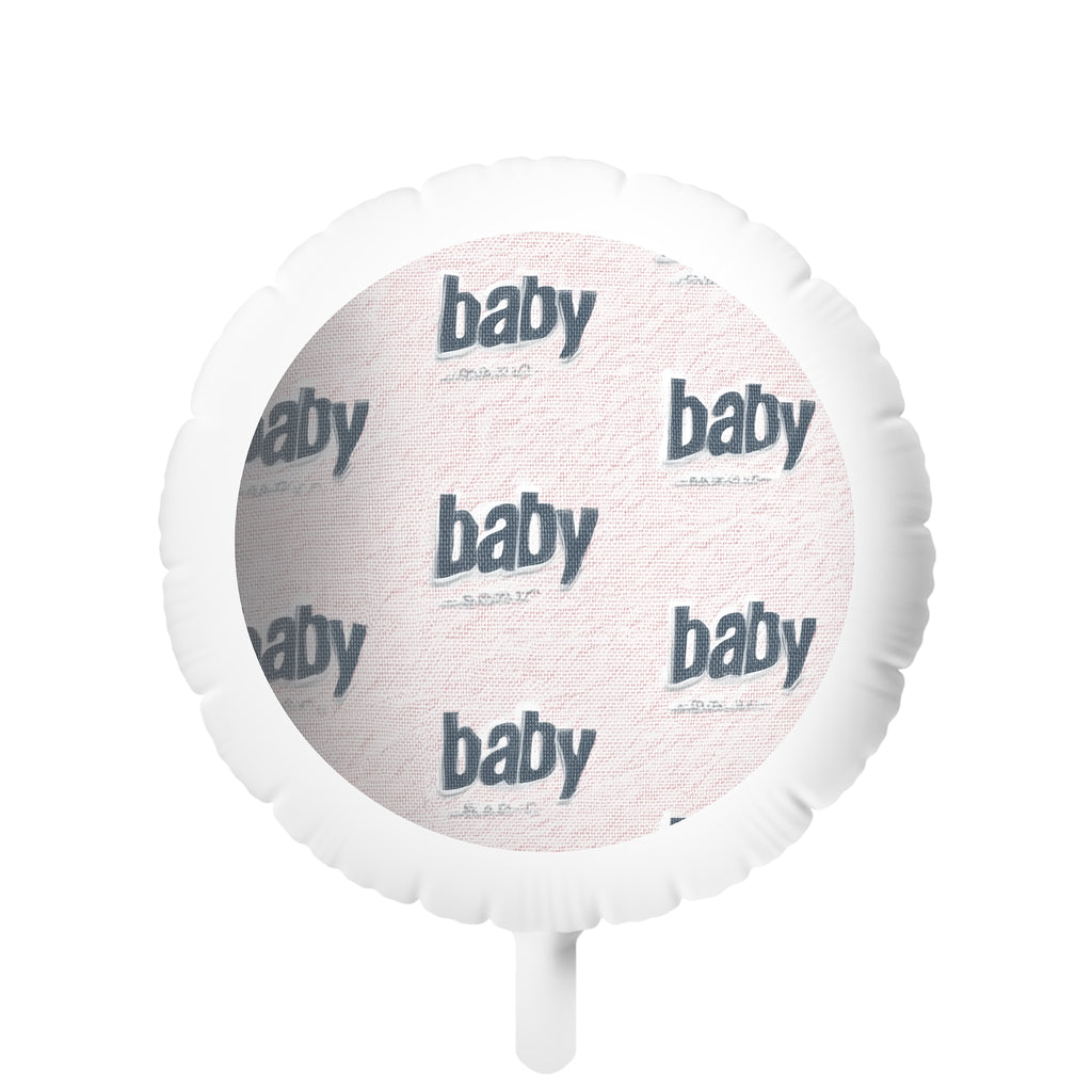 Baby Shower Mylar Balloon — Pink 'baby' Printed Helium Balloon
