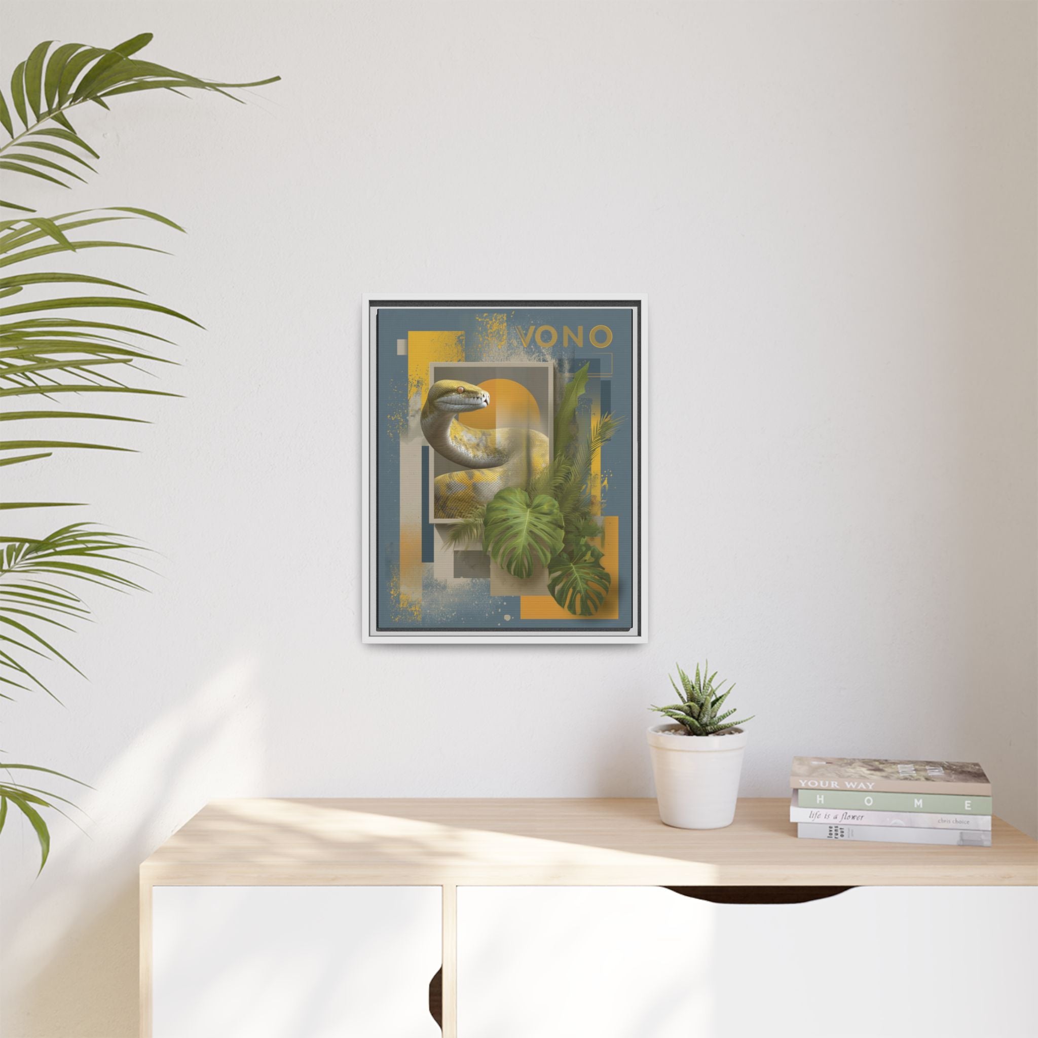 Serpent in Geometrics: Tropical Graphic Design, Modern Nature Illustration   |    Custom Orders Available