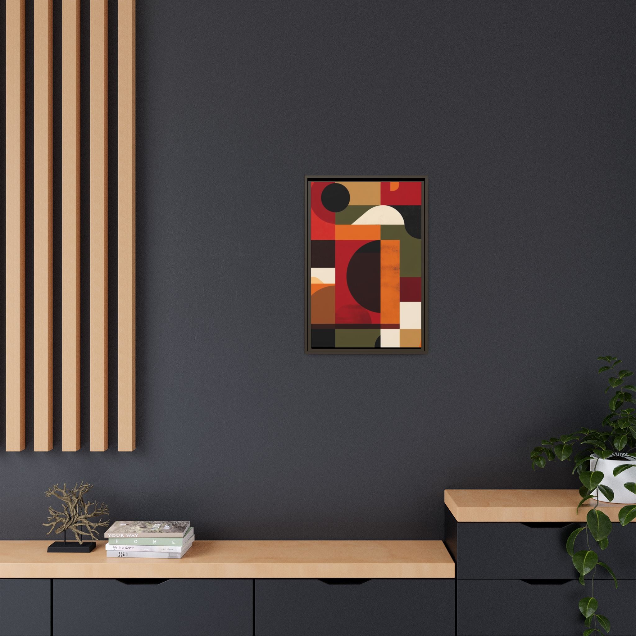 Geometric Convergence: Abstract Bauhaus Design, Constructivist Color Blocks, Architectural Art Composition   |   Custom Orders Accepted