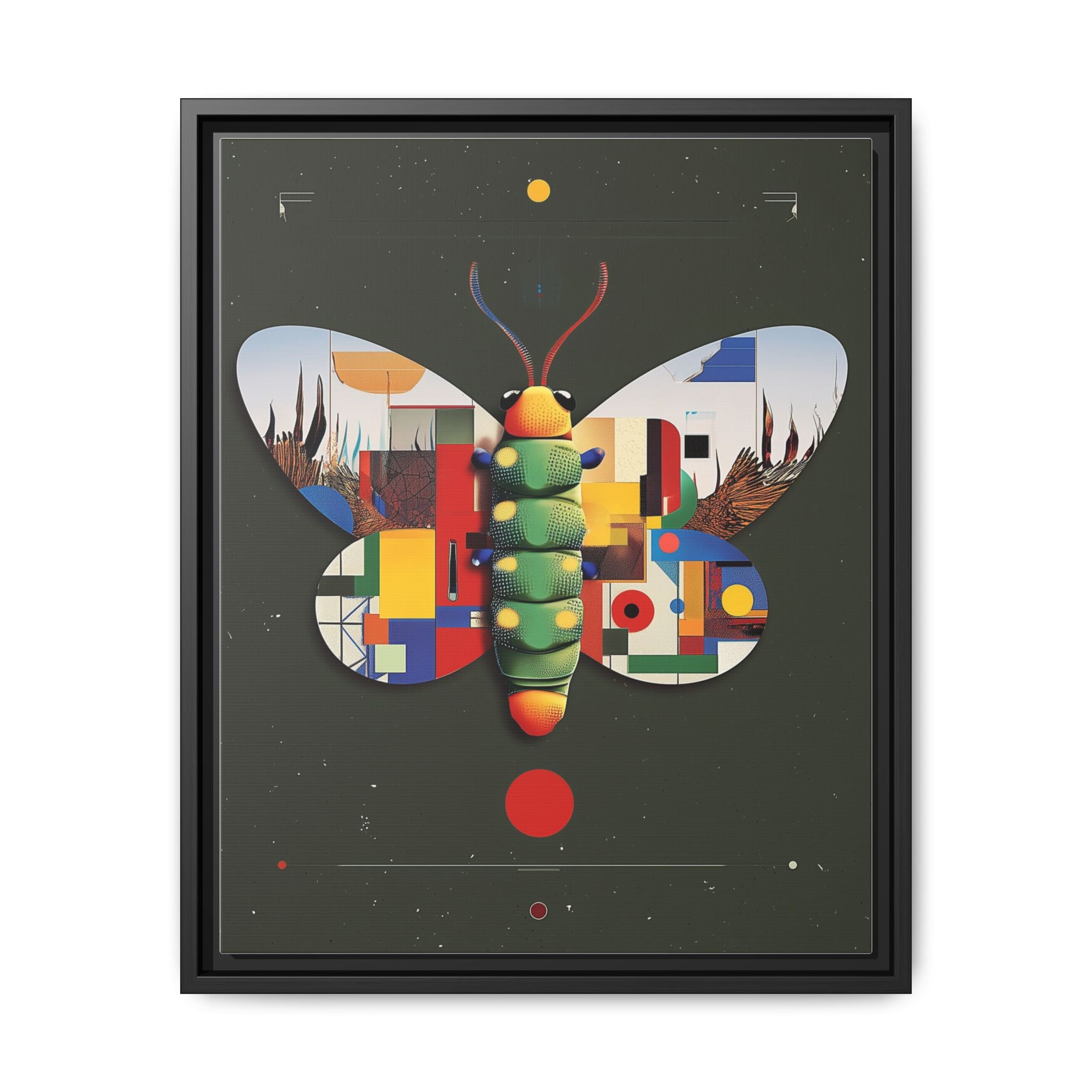 Geometric Butterfly: Bauhaus Digital Mosaic, Technological Nature Composition   |    Custom Orders Available
