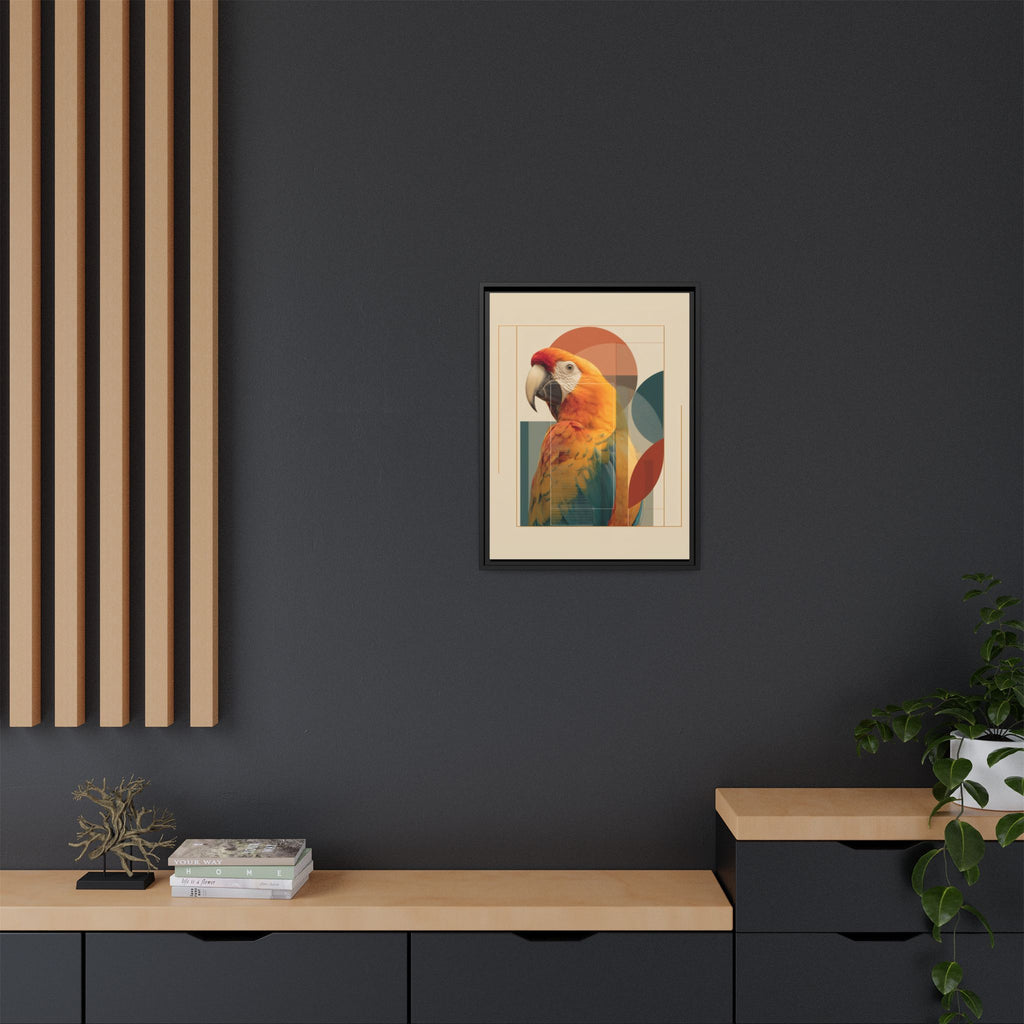 Macaw Geometry: Vibrant Avian Portrait, Modernist Graphic Design   |  Personalized & Custom Orders Available
