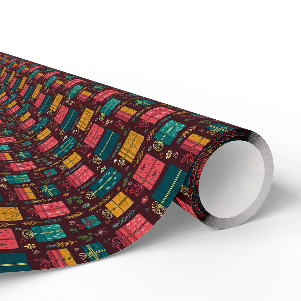 Wrapping Paper Roll — Festive Pizza & Party Food Pattern Gift Wrap