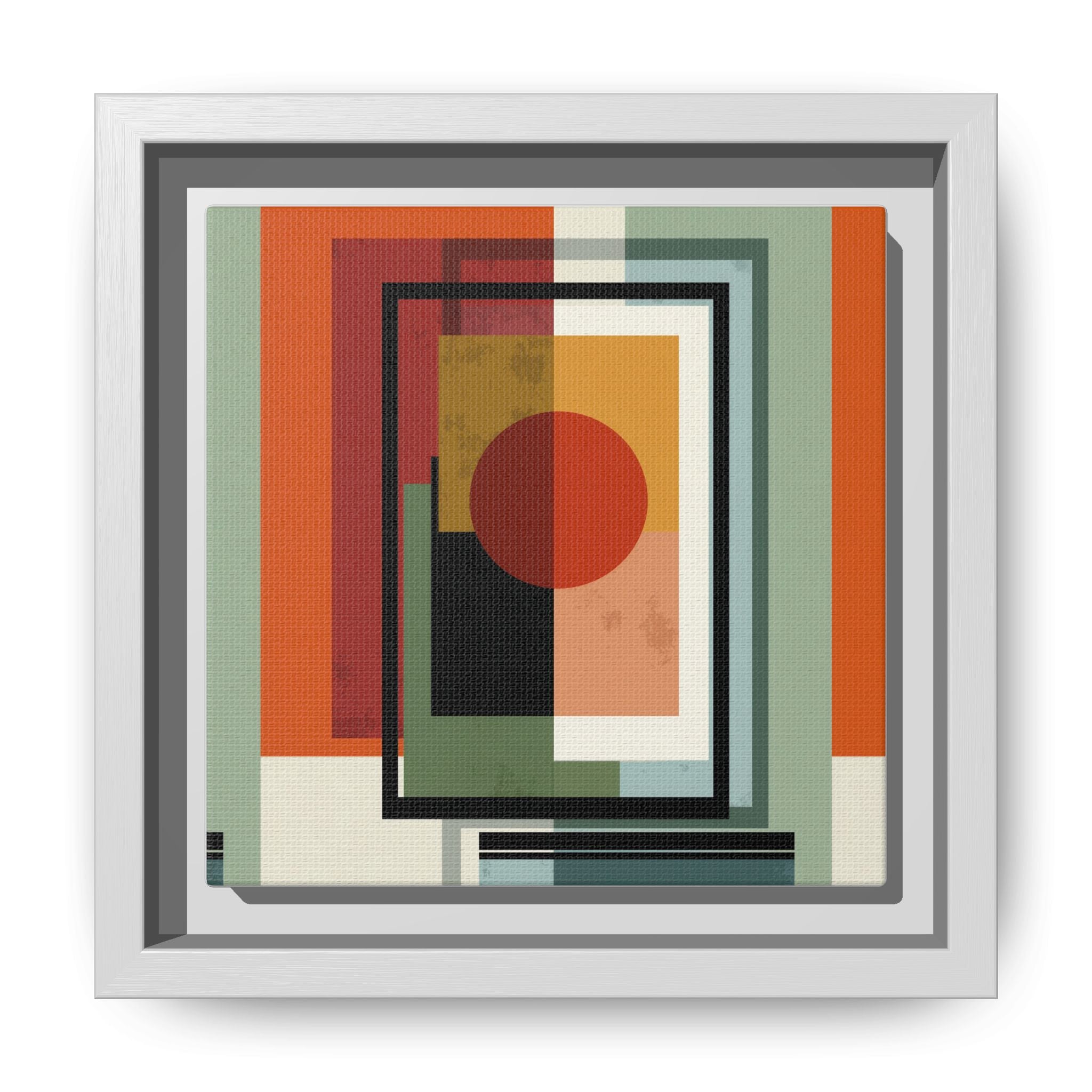 Geometric Harmonies: Mid-Century Modern Composition, Constructivist Inspiration, Abstract Rectangular Interplay   |   Custom Orders Accepted