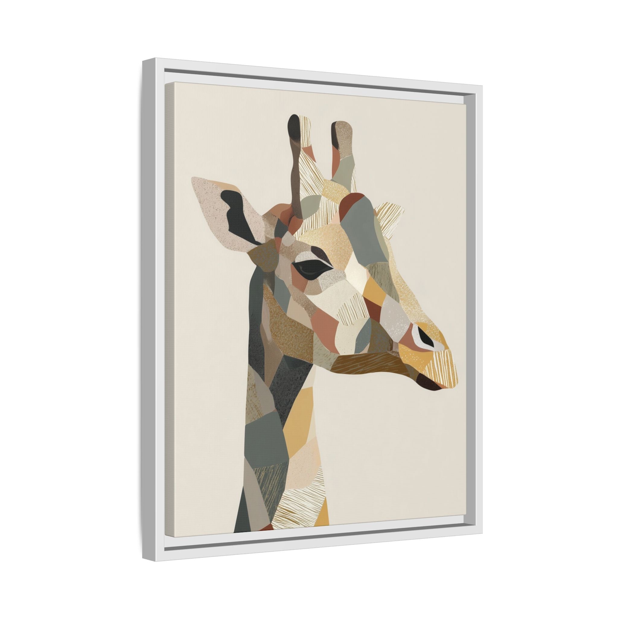 Geometric Giraffe: Cubist Wildlife Abstraction, Polygon Animal Portrait   |  Personalized & Custom Orders Available