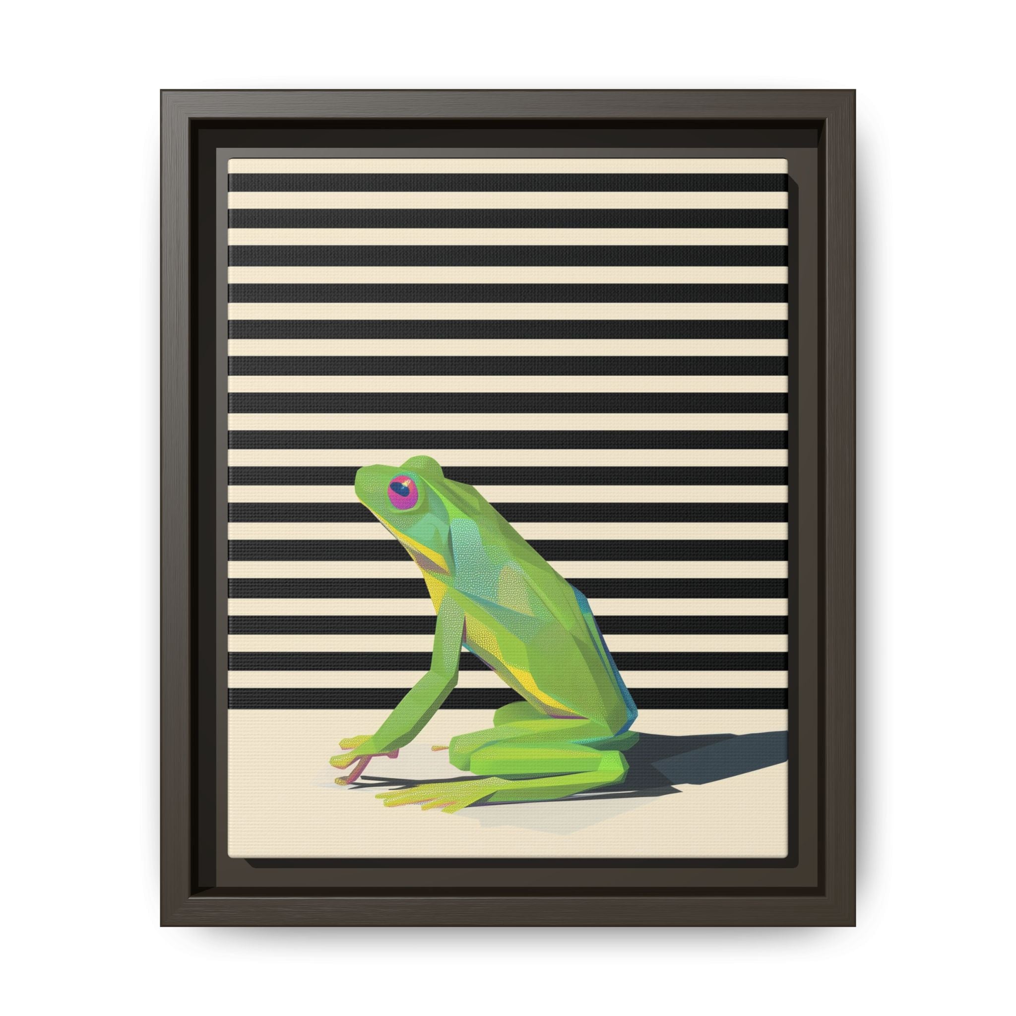 Geometric Frog Persona: Modern Wildlife Illustration, Vibrant Graphic Design   |  Personalized & Custom Orders Available