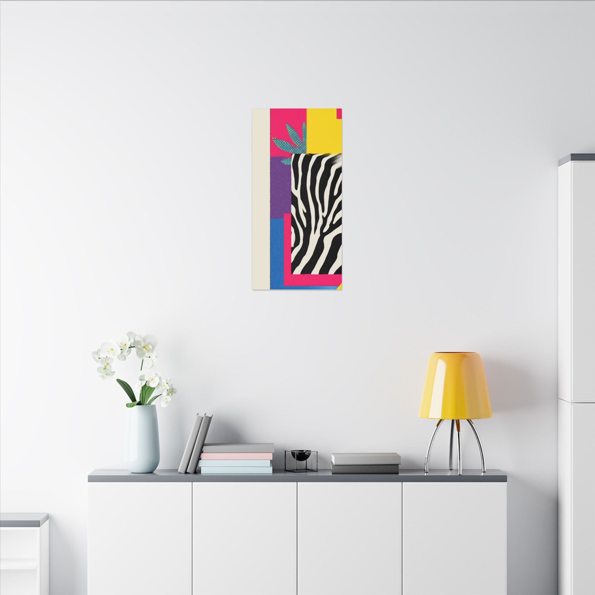 Pop Geometry: Zebra Leopard Fusion, Geometric Color Block, Modern Abstract Design   |   Custom Orders Accepted