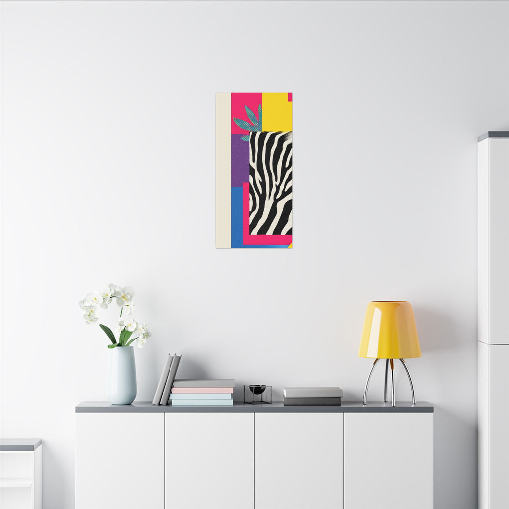 Copy of Pop Geometry: Zebra Leopard Fusion, Geometric Color Block, Modern Abstract Design   |   Custom Orders Accepted