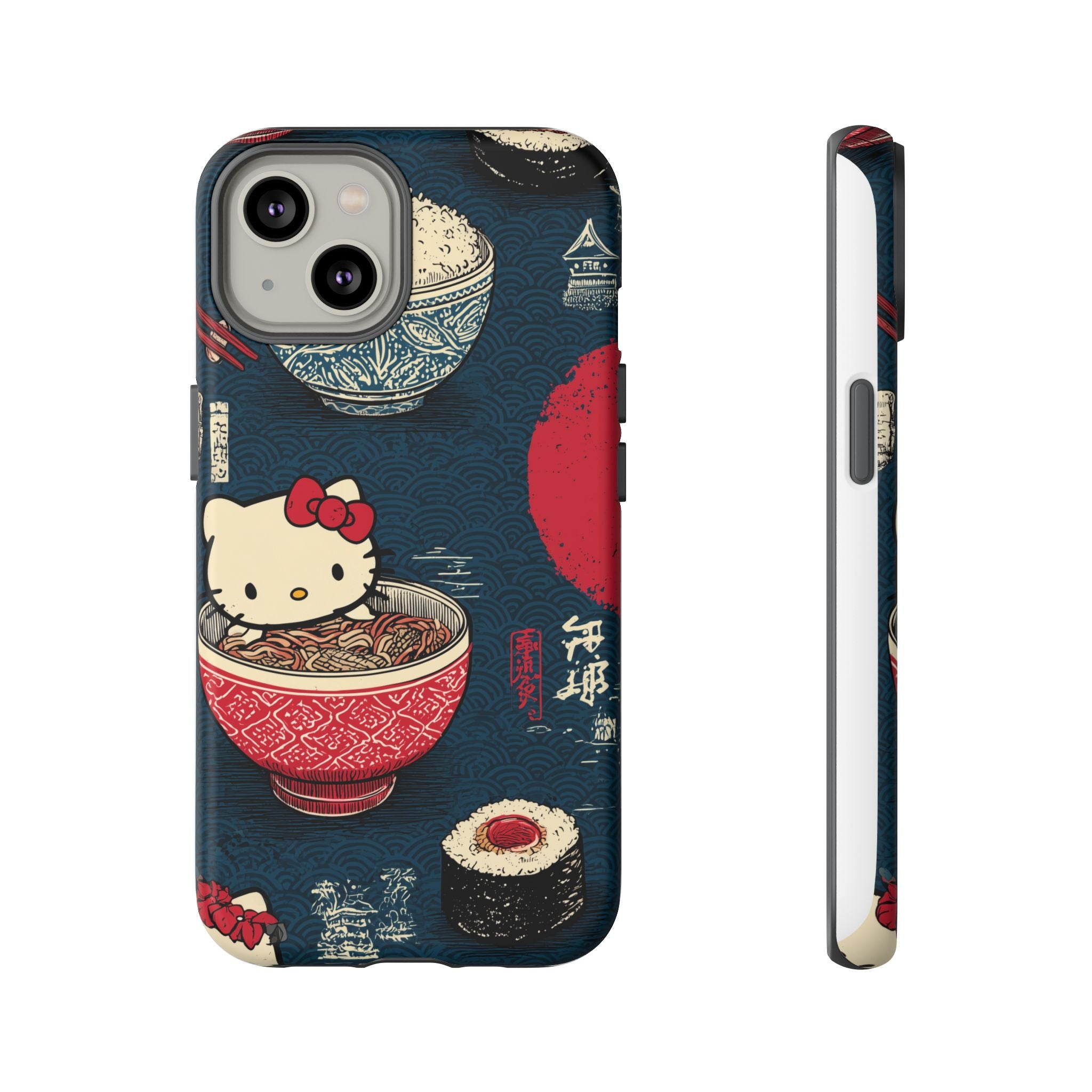 Japanese Kitty Sushi Vibrant Phone Case - Tough Case | Funky, Colorful, Unique Design for Gift, Accessory, Protection, Trendy