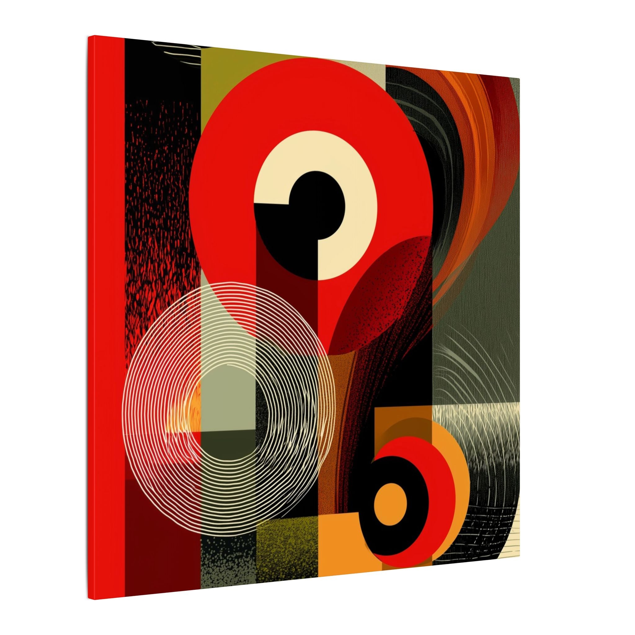 Geometric Convergence: Mid-Century Modern Abstract, Constructivist Design Principles, Bold Chromatic Composition   |   Custom Orders