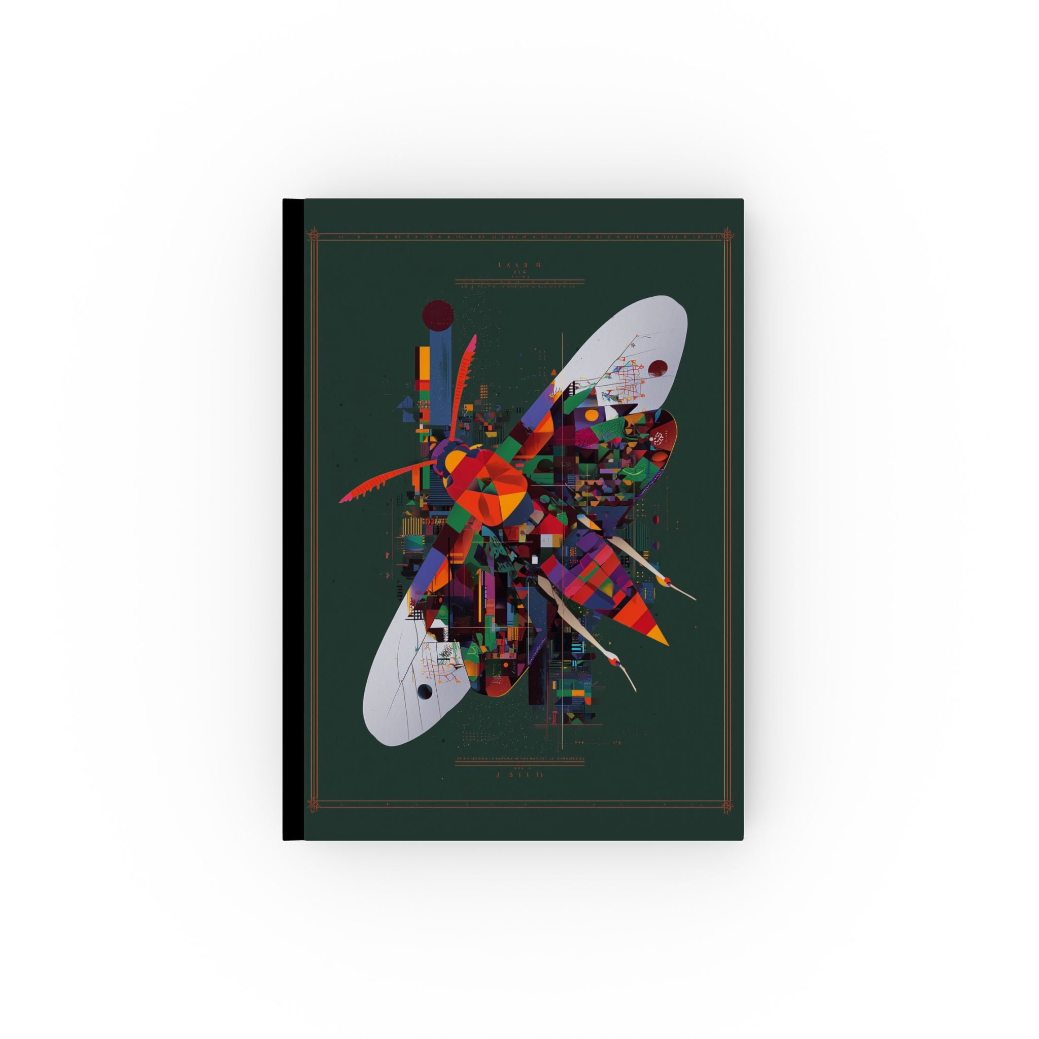 Metamorphic Geometries: Digital Cubist Butterfly Landscape, Urban Architectural Abstraction Personalized Journal   |