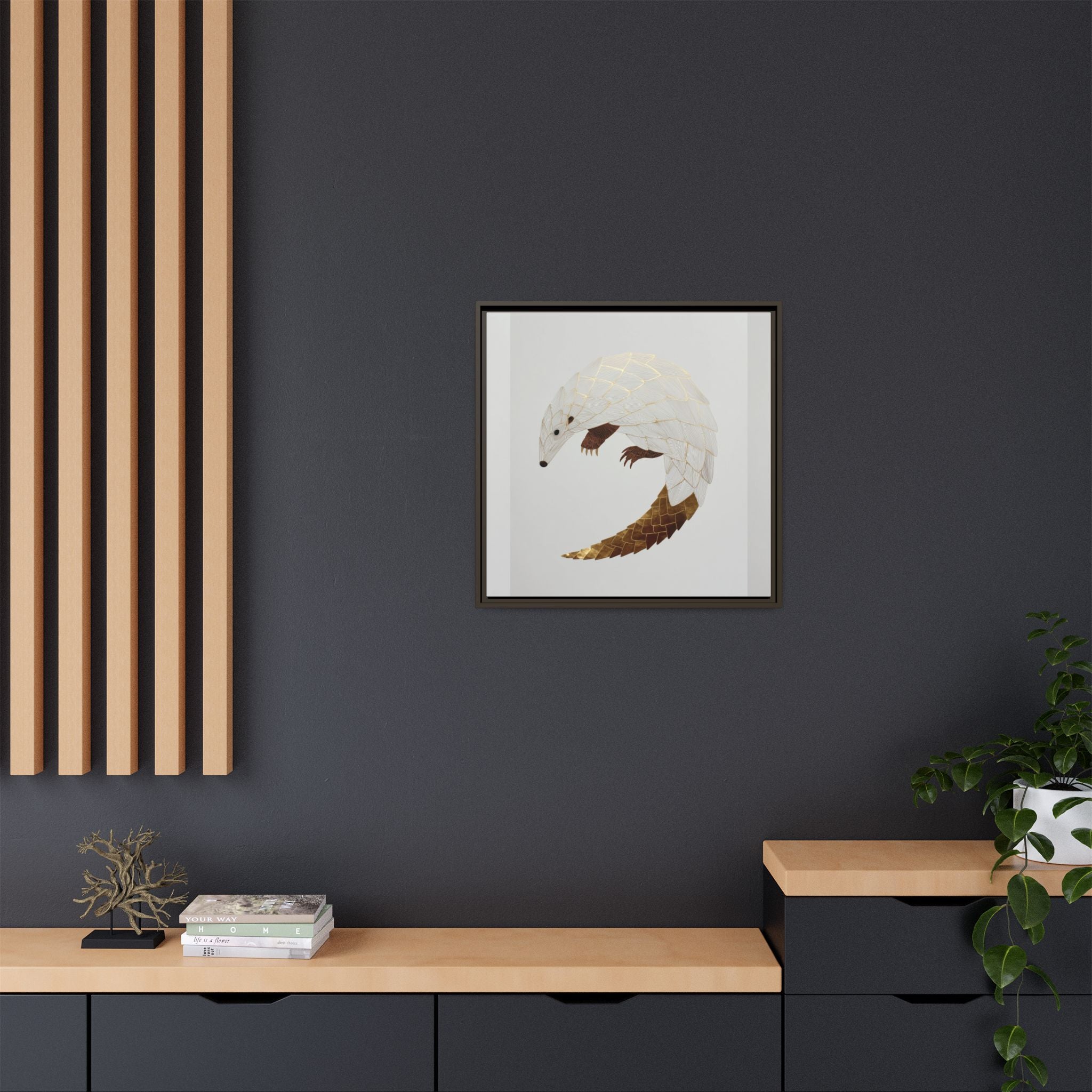 Geometric Hedgehog: Minimalist Wildlife Illustration, Layered Metallic Geometric Art   |    Custom Orders Available