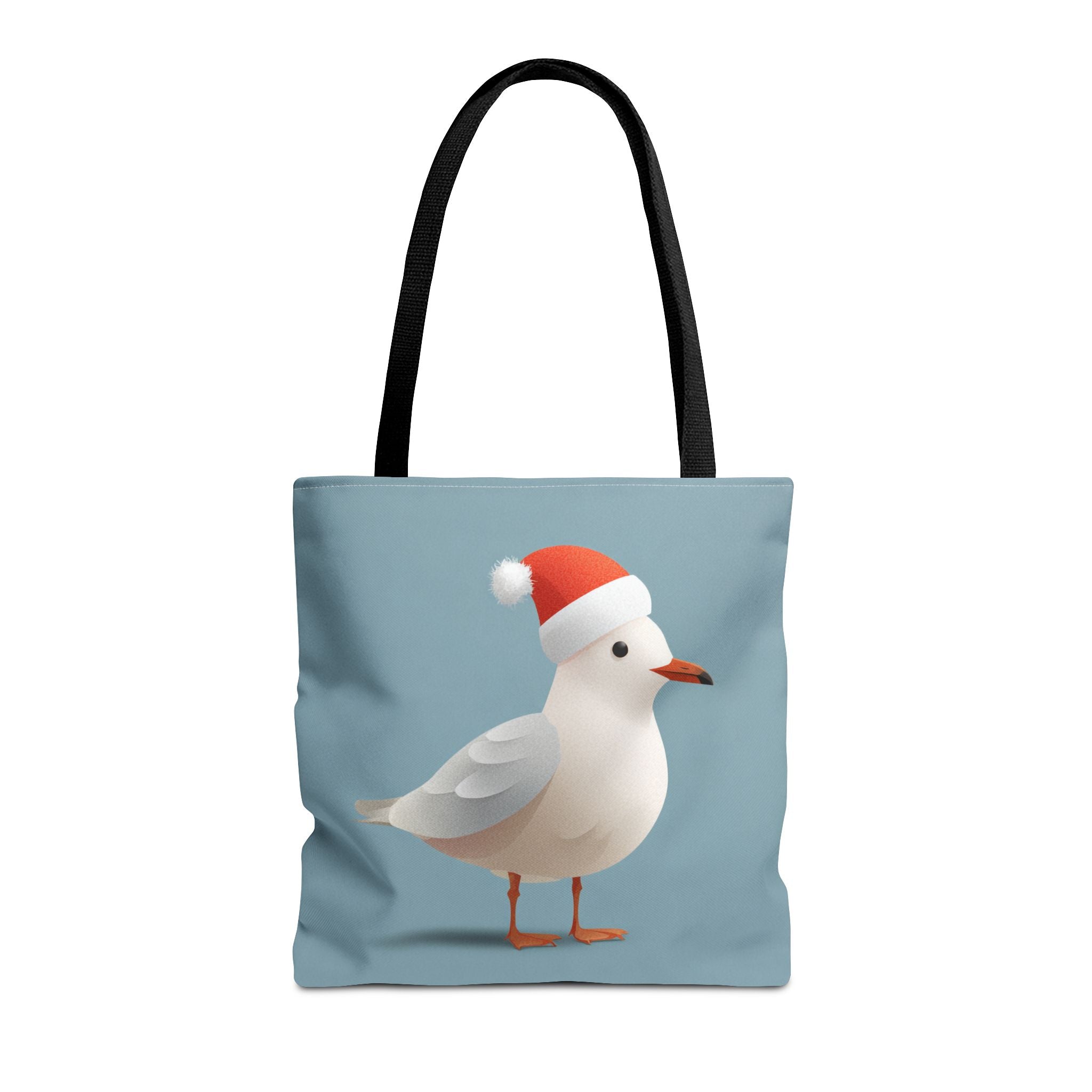 Christmas Seagull Tote Bag, Holiday Shopping Bag, Eco-Friendly Gift Bag, Cute Coastal Accessories, Winter Tote for Bird Lovers