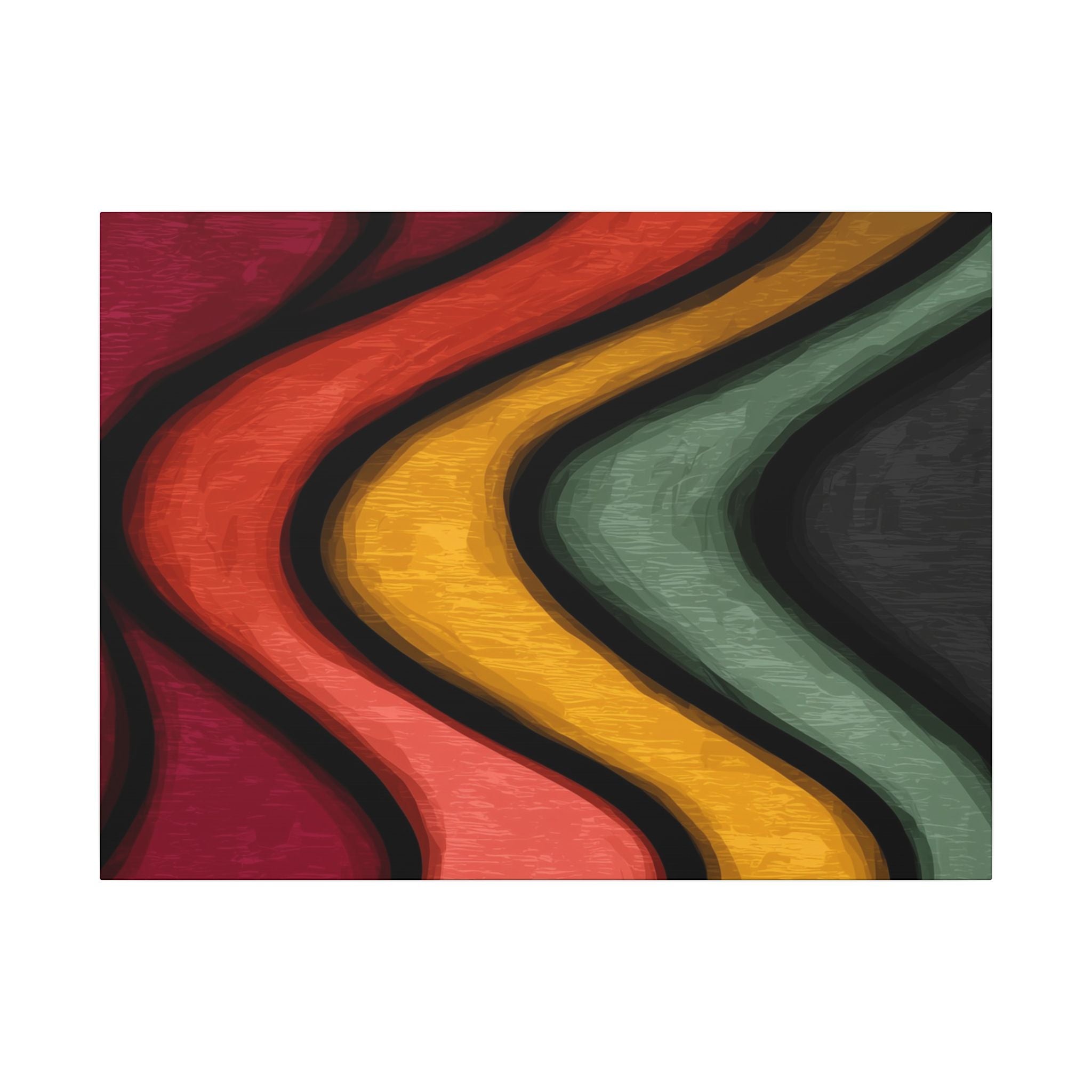 Autumnal Waves: Sinuous Organic Abstractions, Warm Color Landscape, Rhythmic Painterly Flow   |   Custom Orders Accepted