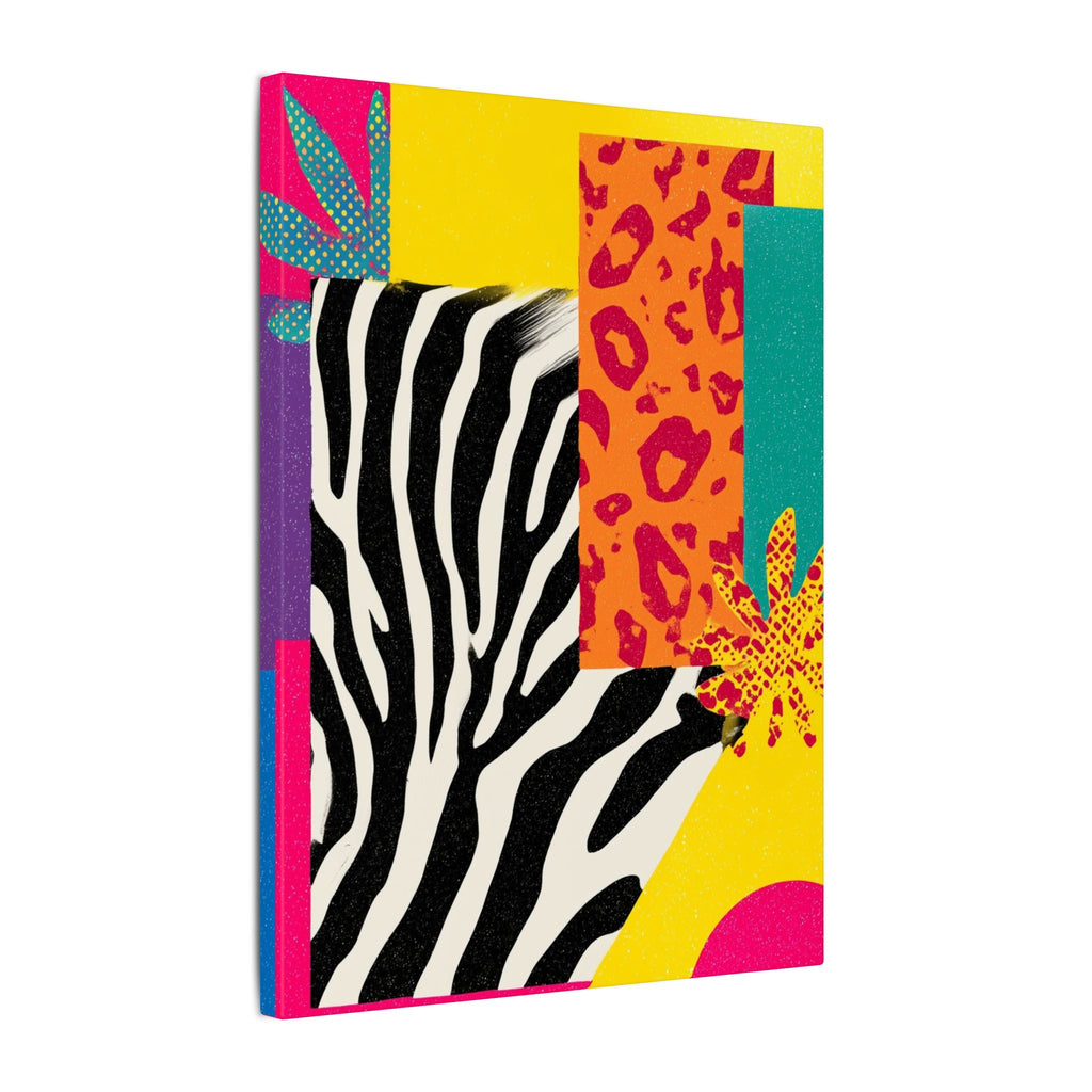 Copy of Pop Geometry: Zebra Leopard Fusion, Geometric Color Block, Modern Abstract Design   |   Custom Orders Accepted