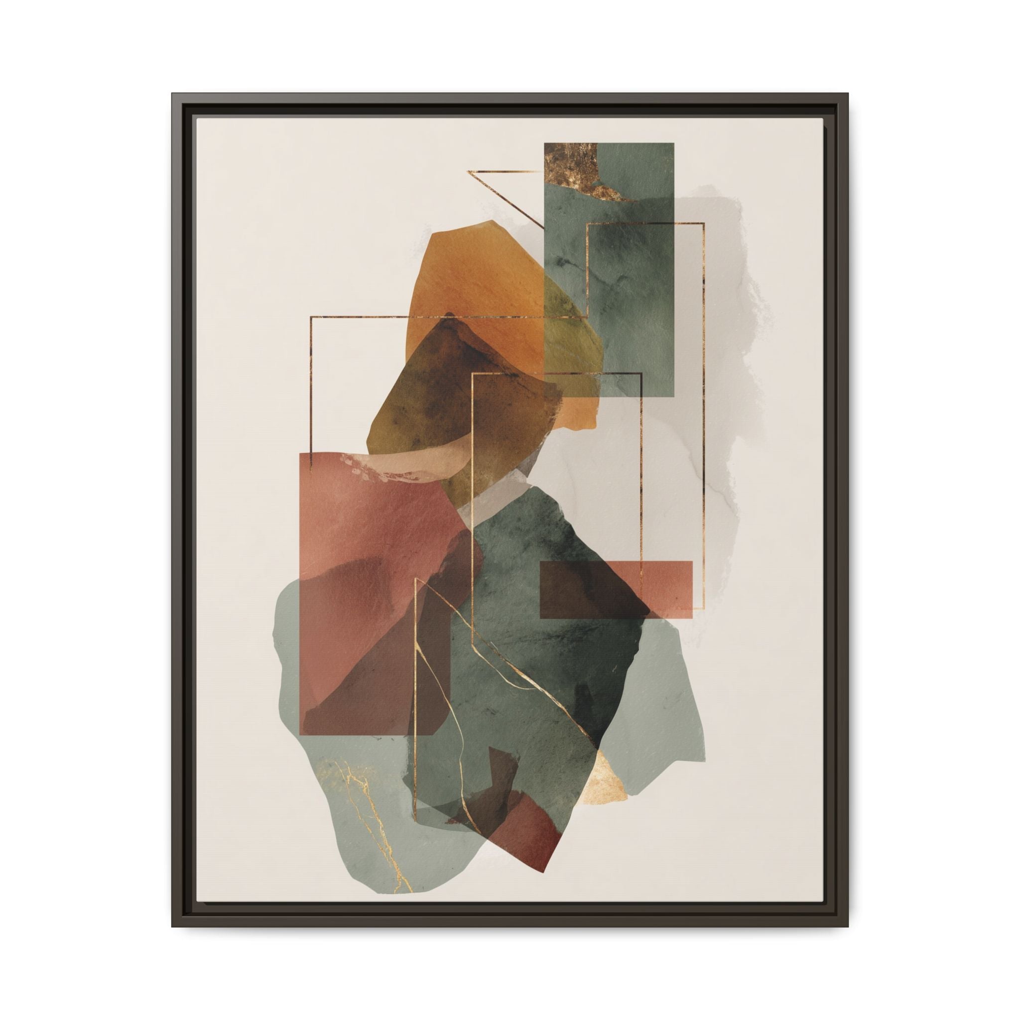 Harmonic Geometries: Architectural Abstraction, Earthy Palette, Minimalist Composition   |   Custom Orders Accepted