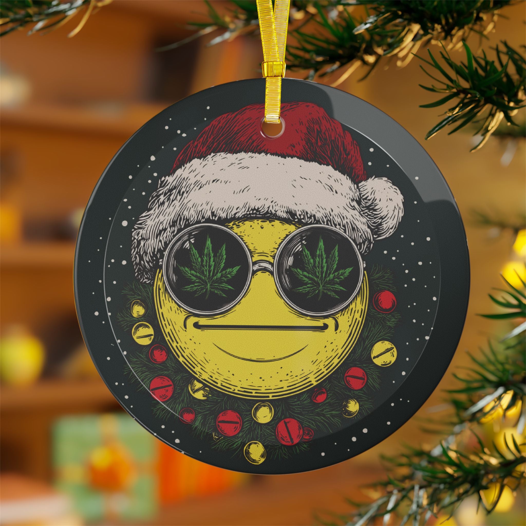Stoner Glass Ornaments - Sweet Holiday Decor, Christmas Tree Ornaments, Gift Tags, Home Decoration, Cute Winter Decor