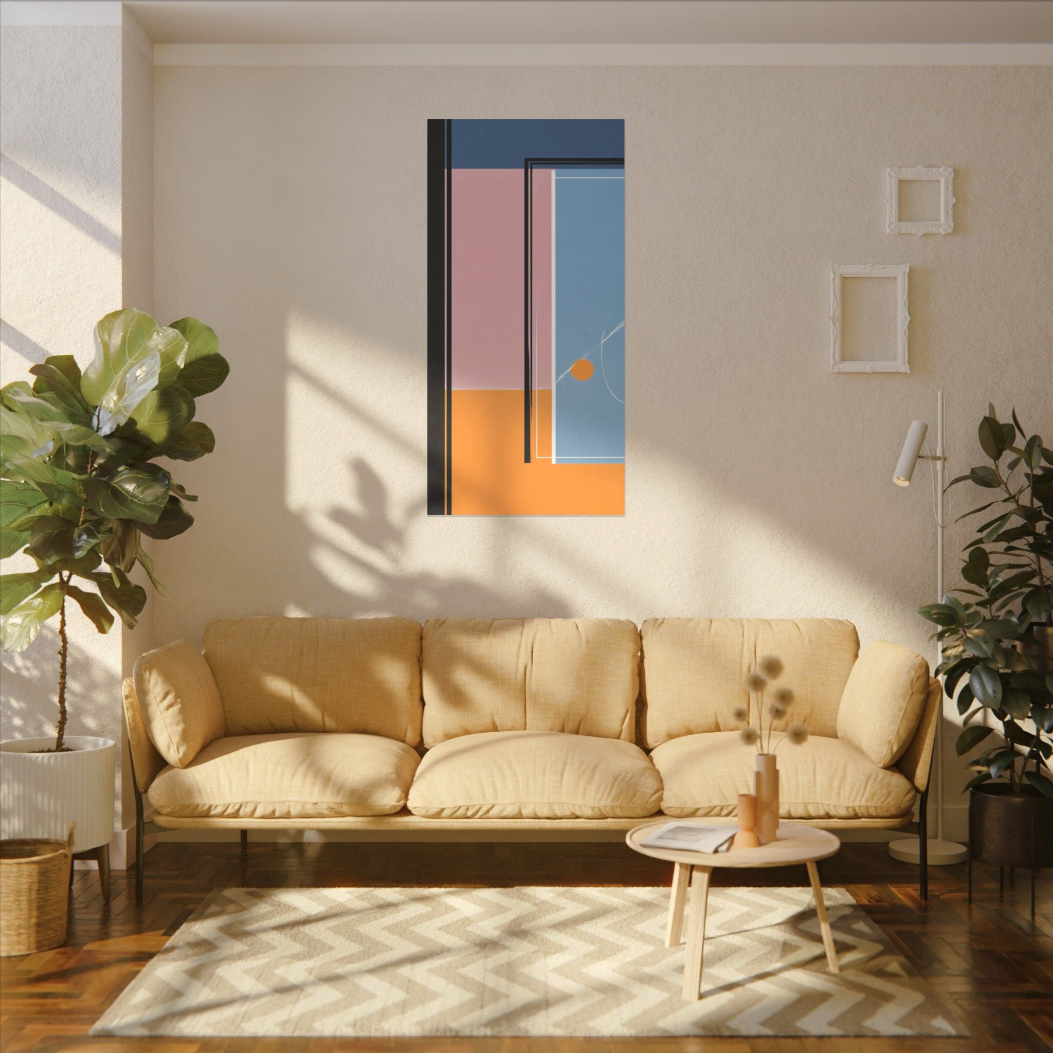 Geometric Harmony: Abstract Minimalist Composition, Modernist Color Fields, Constructivist Design Principles   |   Custom Orders Accepted