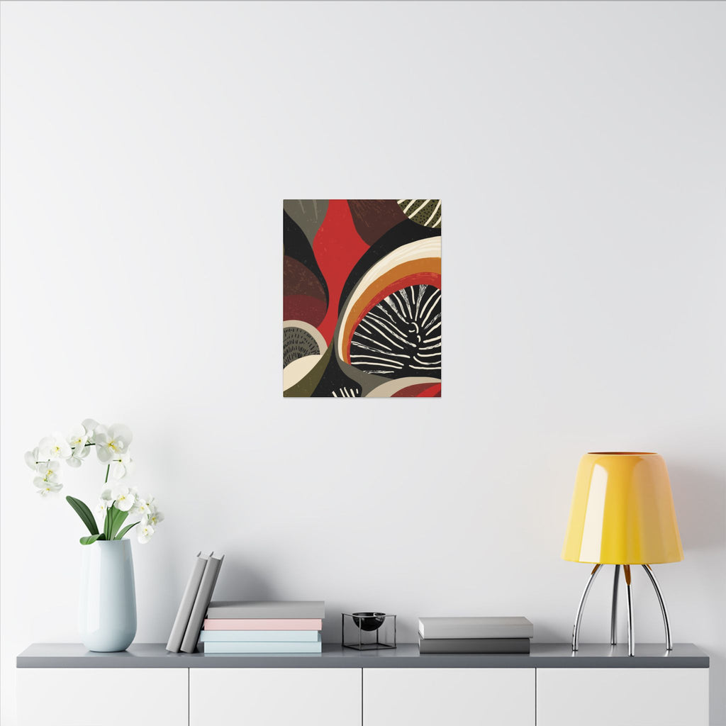 Harmonic Convergence: Organic Geometry, Mid-Century Modern Abstract, Earthy Palette Composition   |   Custom Orders Accepted