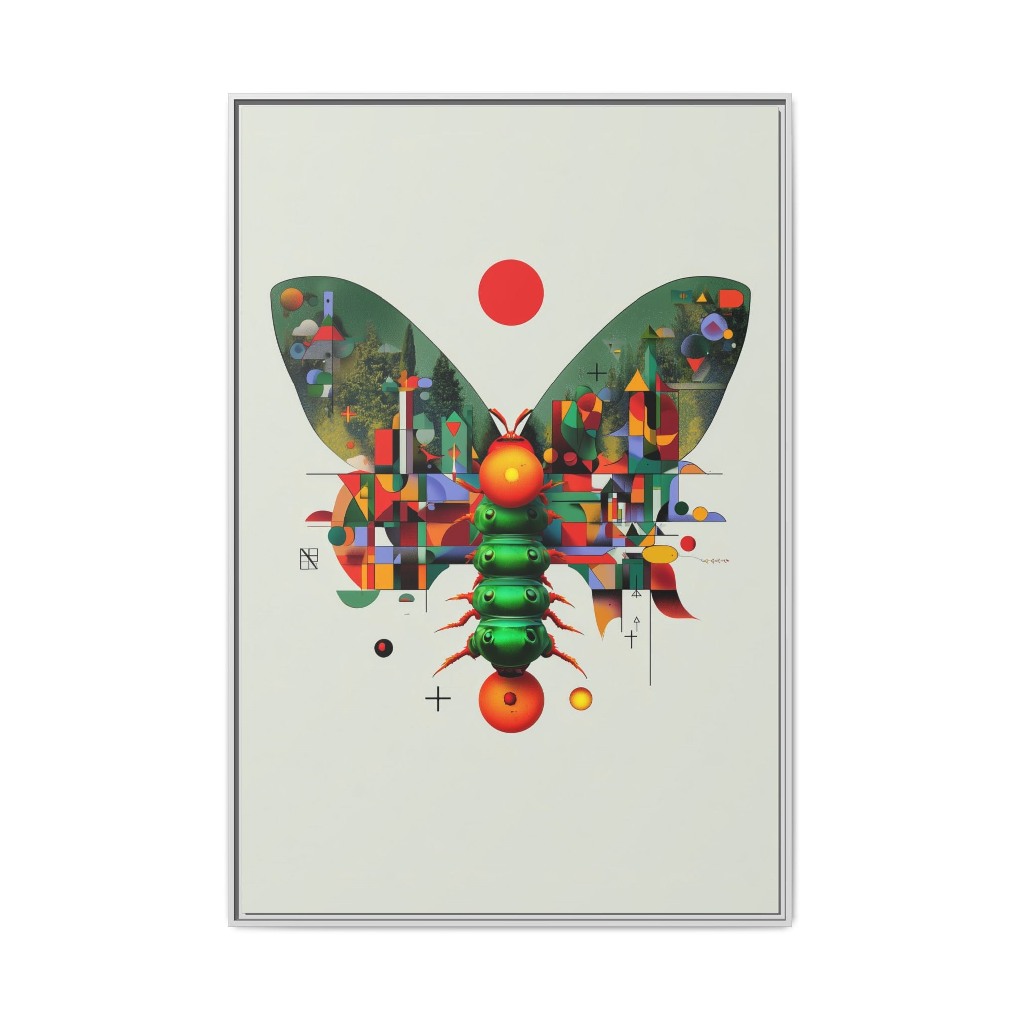 Digital Butterfly Framed Print, Cubist Architectural Abstraction   |  Personalized & Custom Orders Available