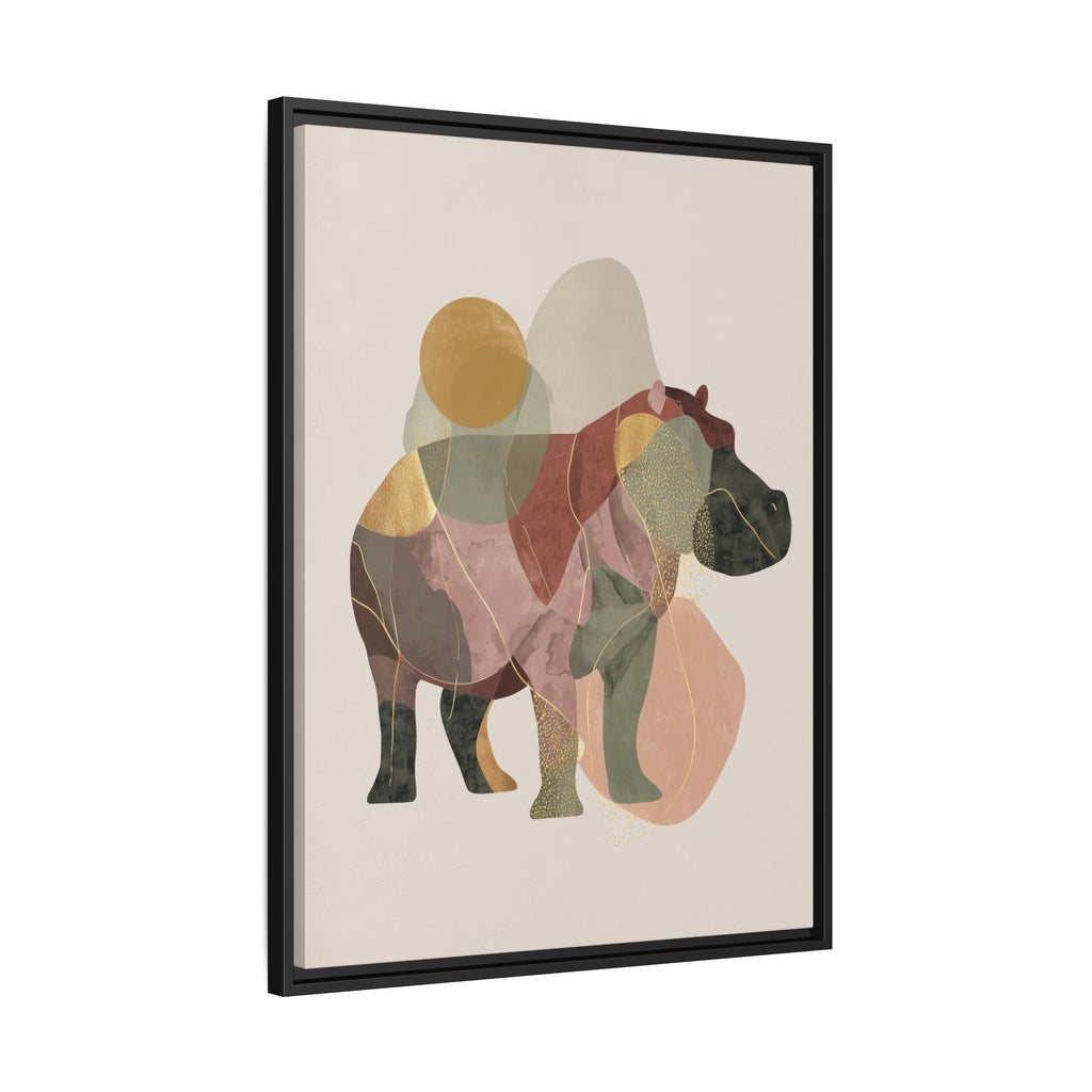 Geometric Hippo: Abstract Animal Art, Modern Watercolor Shapes   |  Personalized & Custom Orders Available