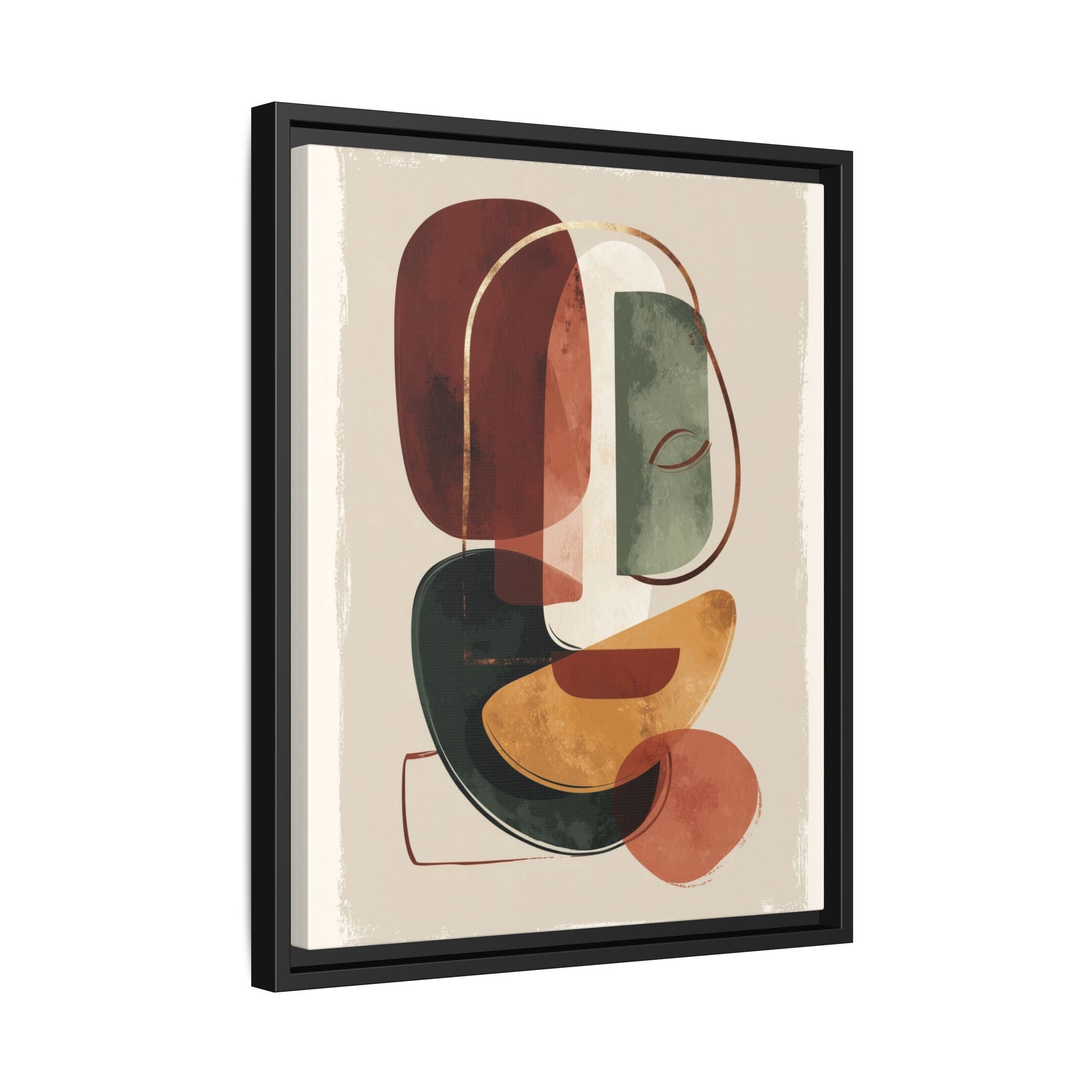 Layered Geometries: Mid-Century Modern Composition, Organic Abstract Design, Translucent Intersecting Shapes   |   Custom Orders Accepted