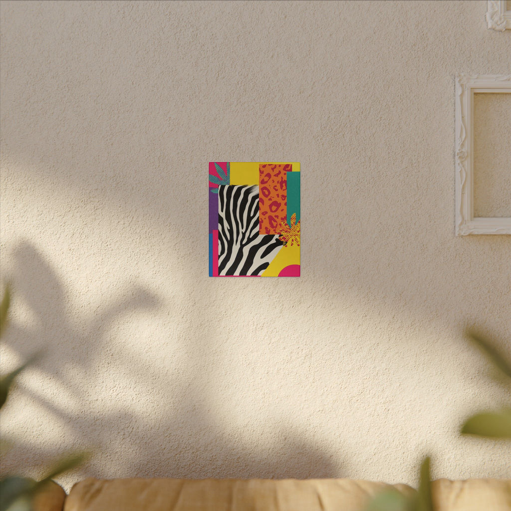 Pop Geometry: Zebra Leopard Fusion, Geometric Color Block, Modern Abstract Design   |   Custom Orders Accepted