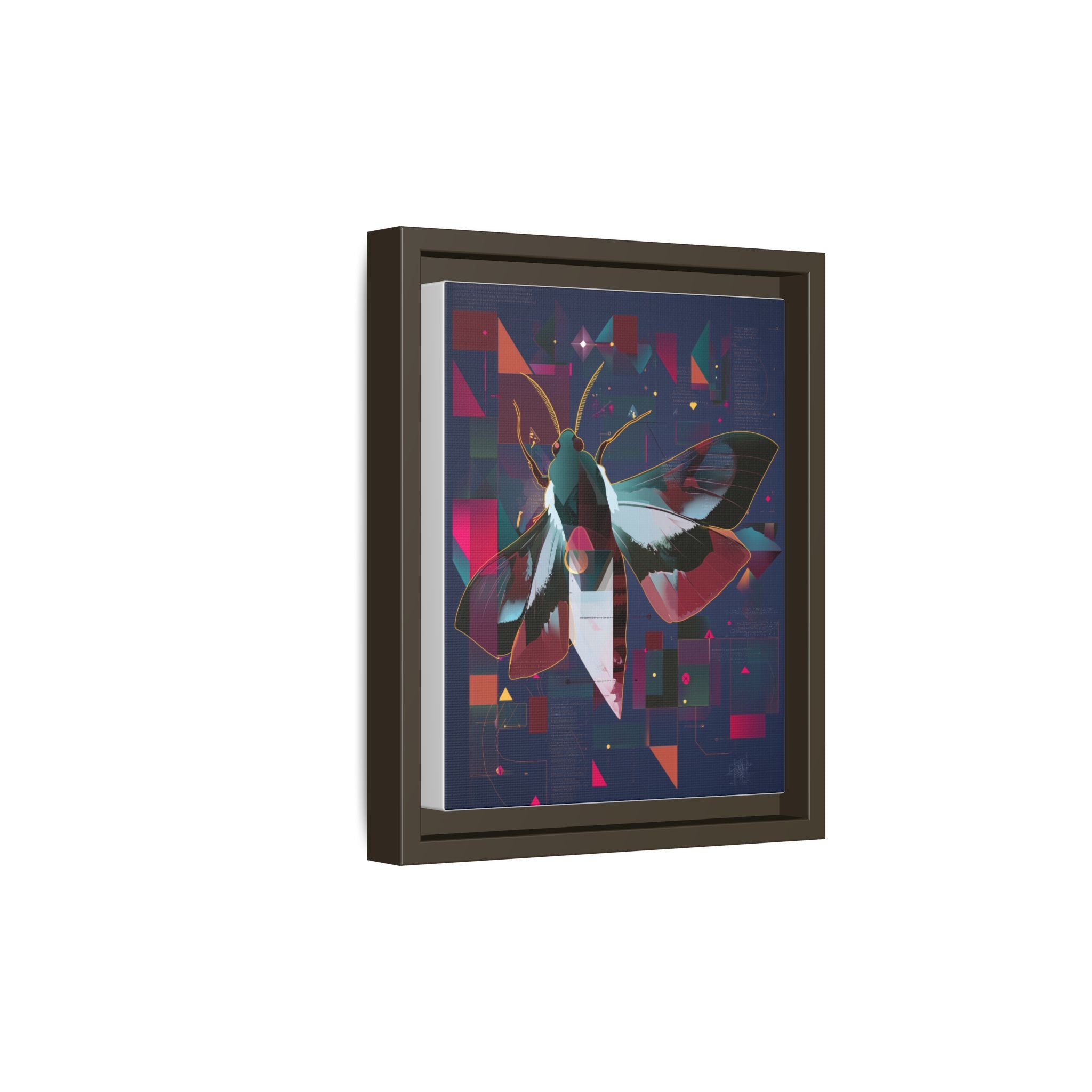 Metamorphic Circuits Framed Print : Geometric Butterfly Fusion, Digital Abstract Techno-Art   |   Custom Orders Available
